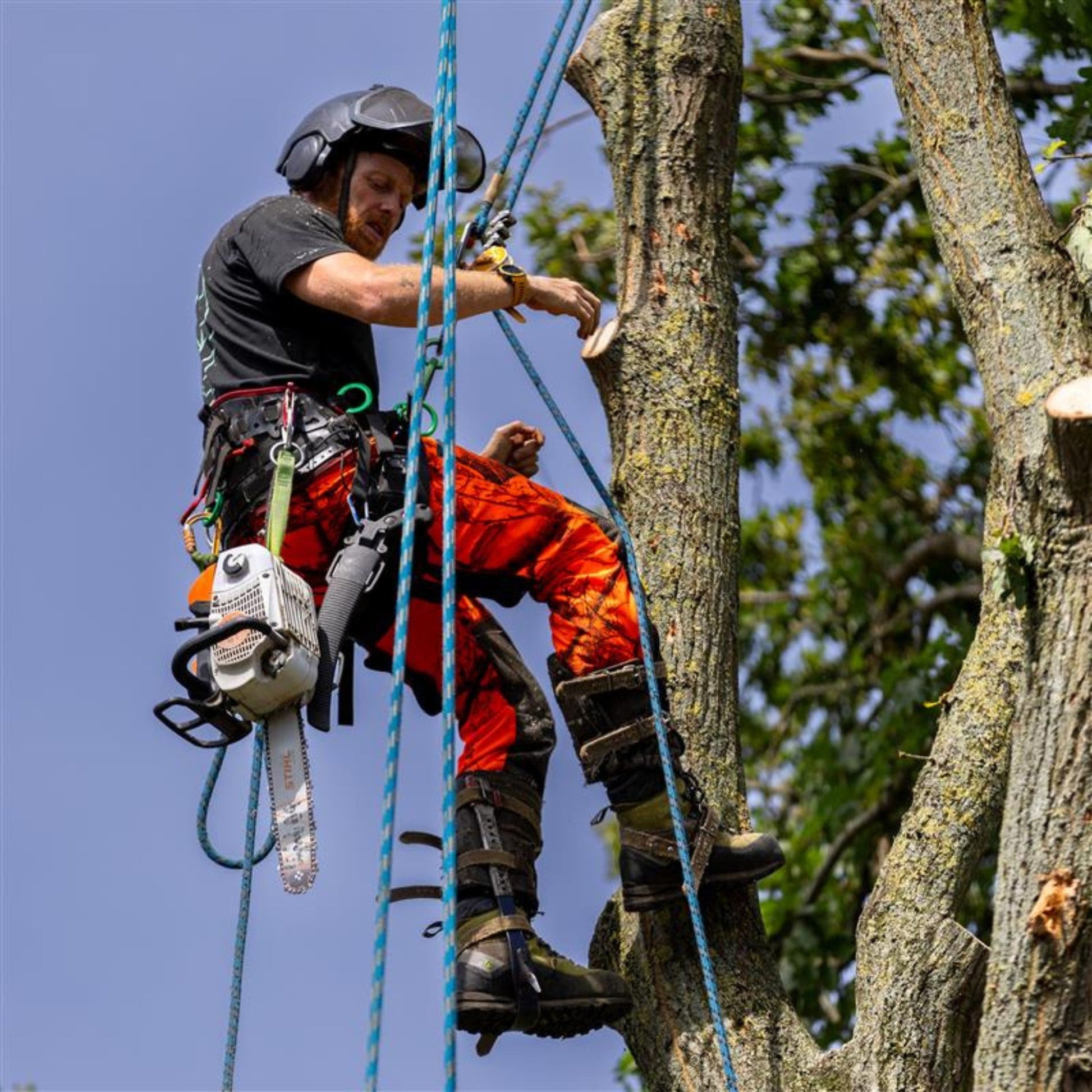 AT34000 Kayo Chainsaw Protective Climbing Boots – Charcoal Black - Arbortec Forestwear