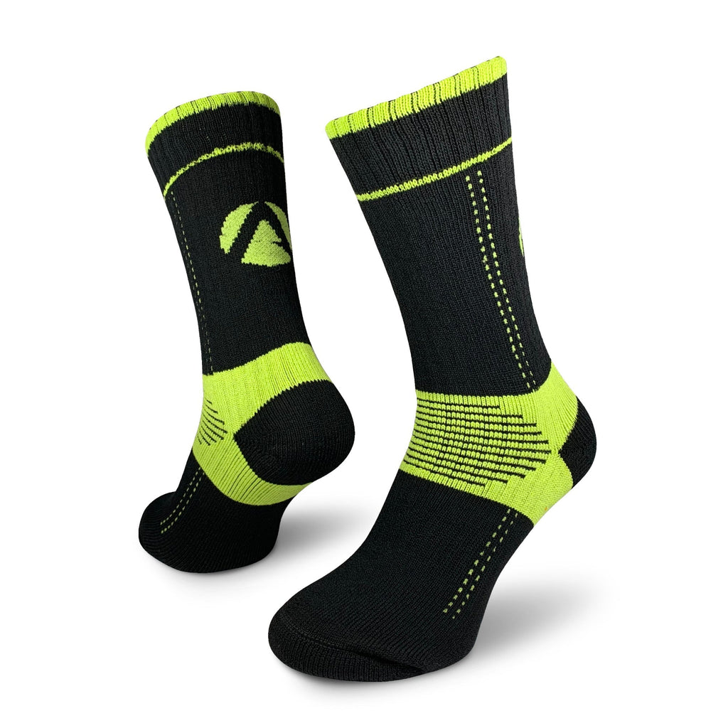 AT3818 Lo Sock Xpert - Black/Lime - Arbortec Forestwear