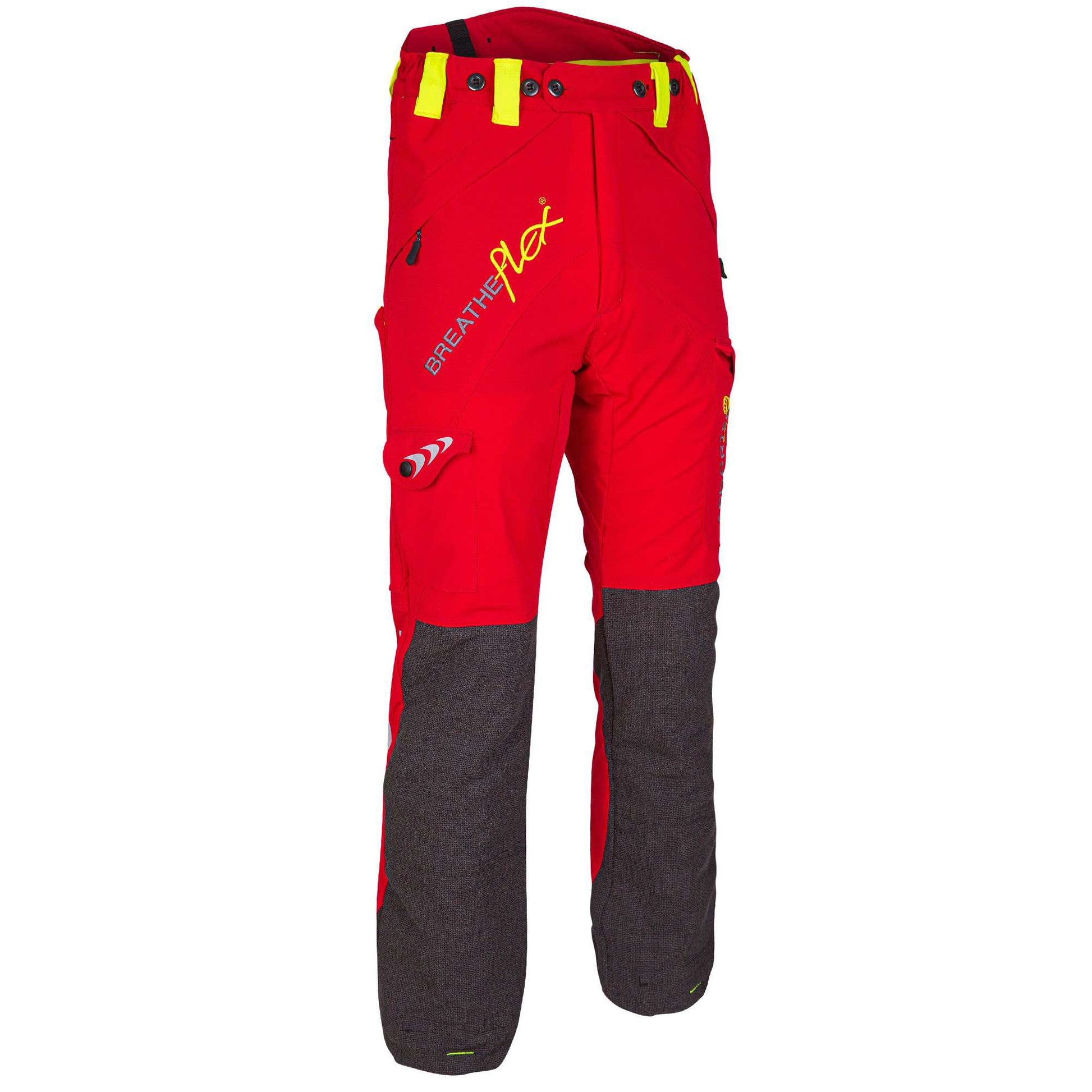 AT4050 Breatheflex Chainsaw Trousers Design C Class 1 - Red - Arbortec Forestwear