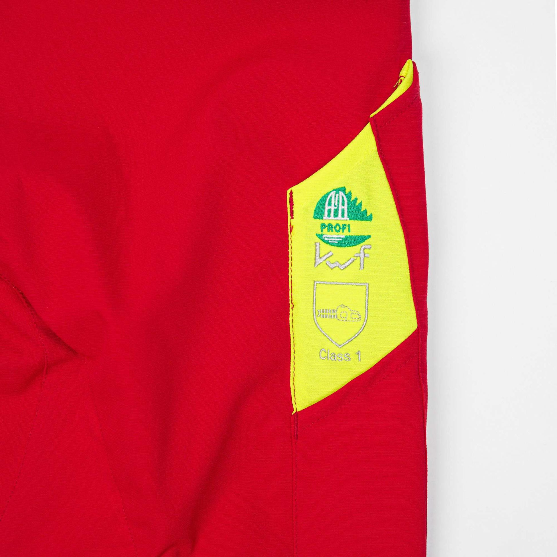 AT4050 Breatheflex Chainsaw Trousers Design C Class 1 - Red - Arbortec Forestwear