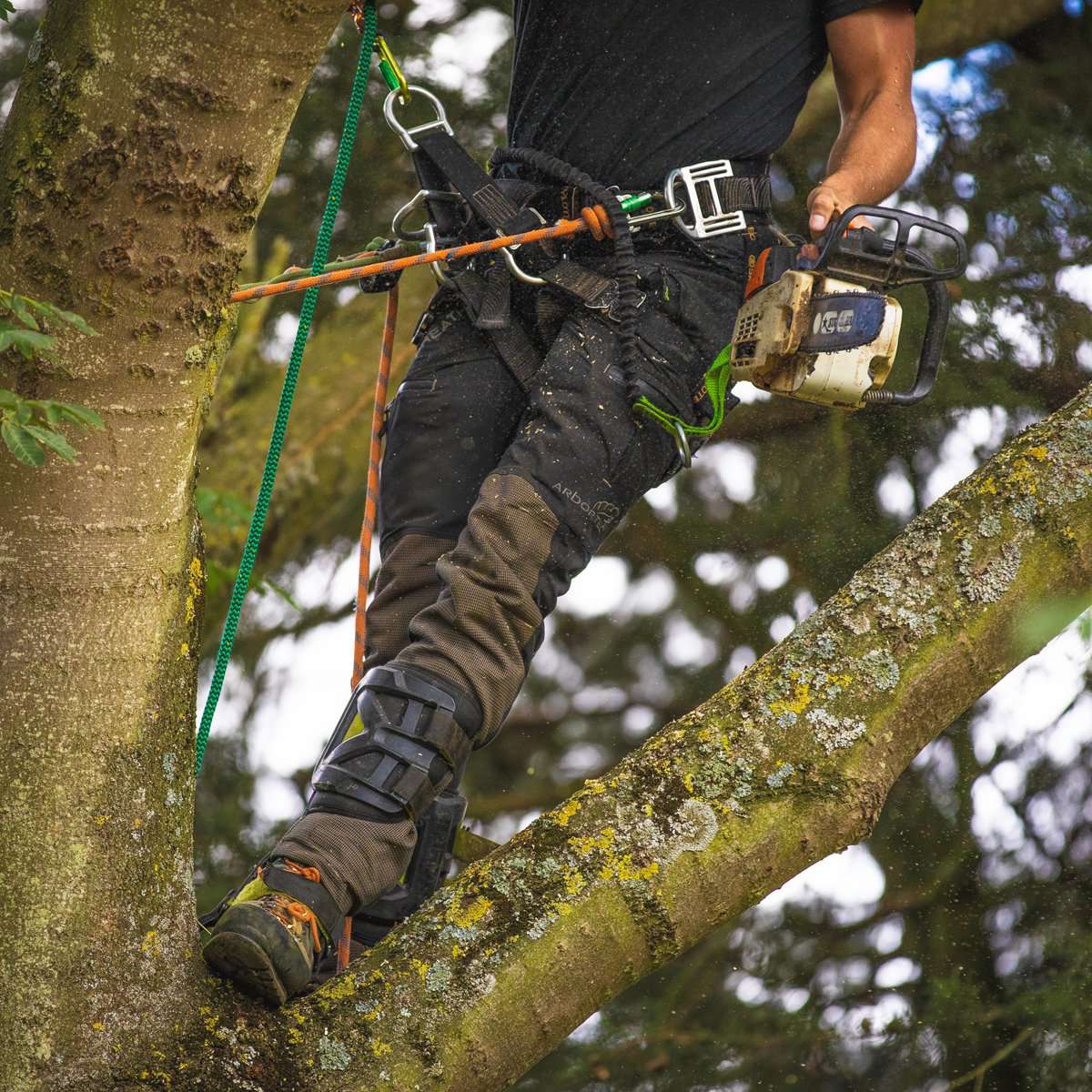 AT4060 Breatheflex Pro Chainsaw Trousers Design A Class 1 - Black - Arbortec Forestwear