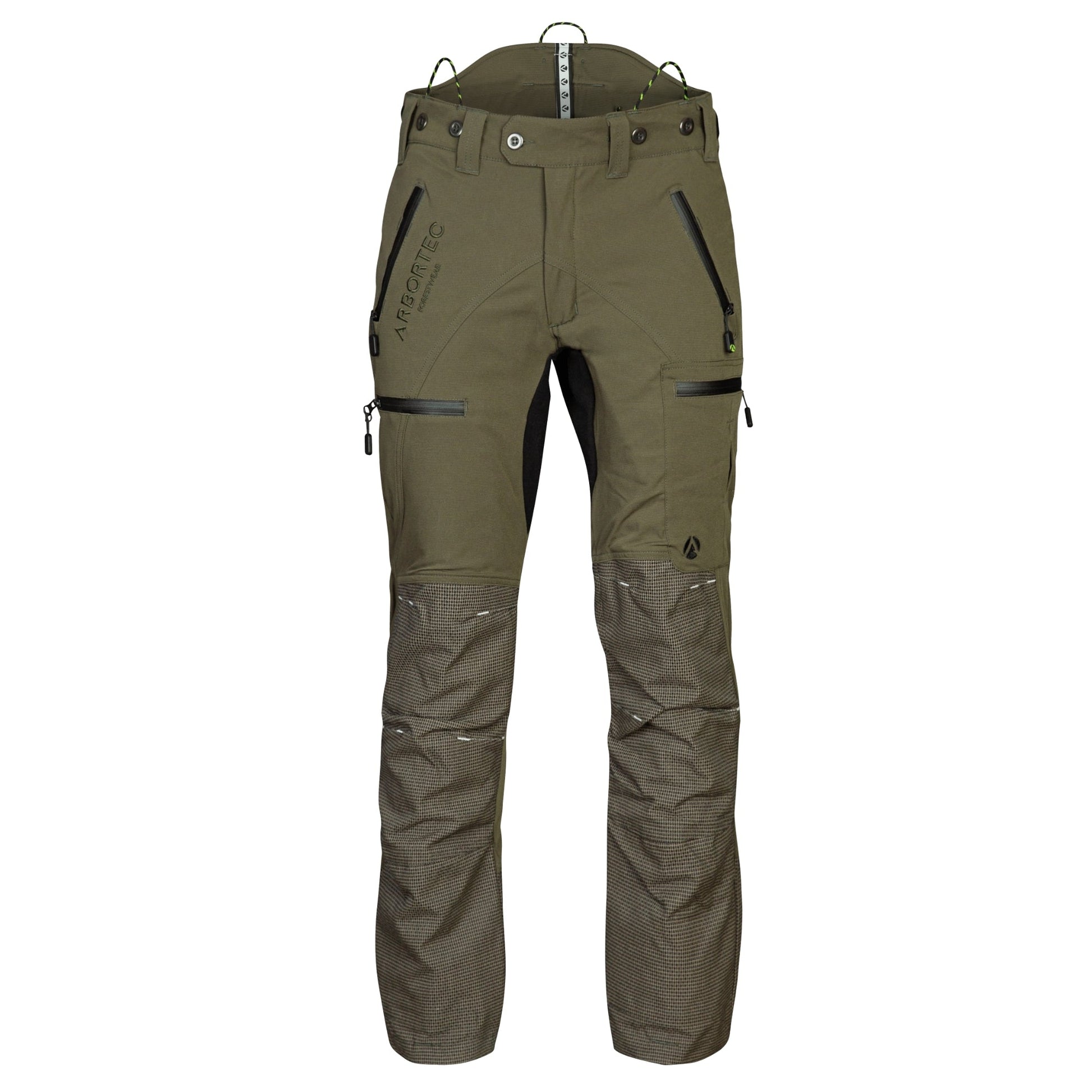 AT4060 Breatheflex Pro Chainsaw Trousers Design A Class 1 - Olive - Arbortec Forestwear