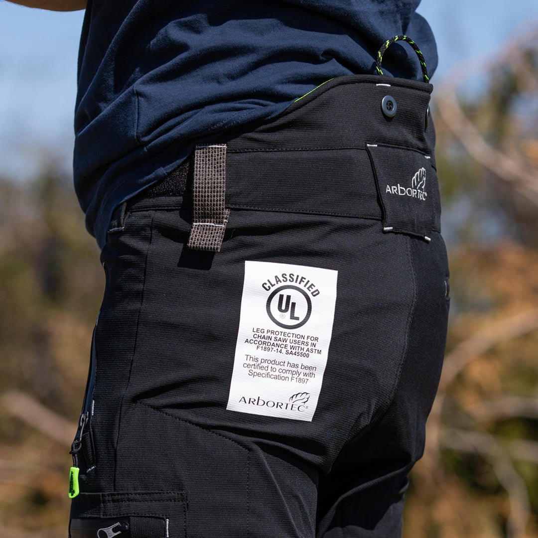 AT4060(US) Breatheflex Pro Chainsaw Pants UL Rated - Black - Arbortec Forestwear