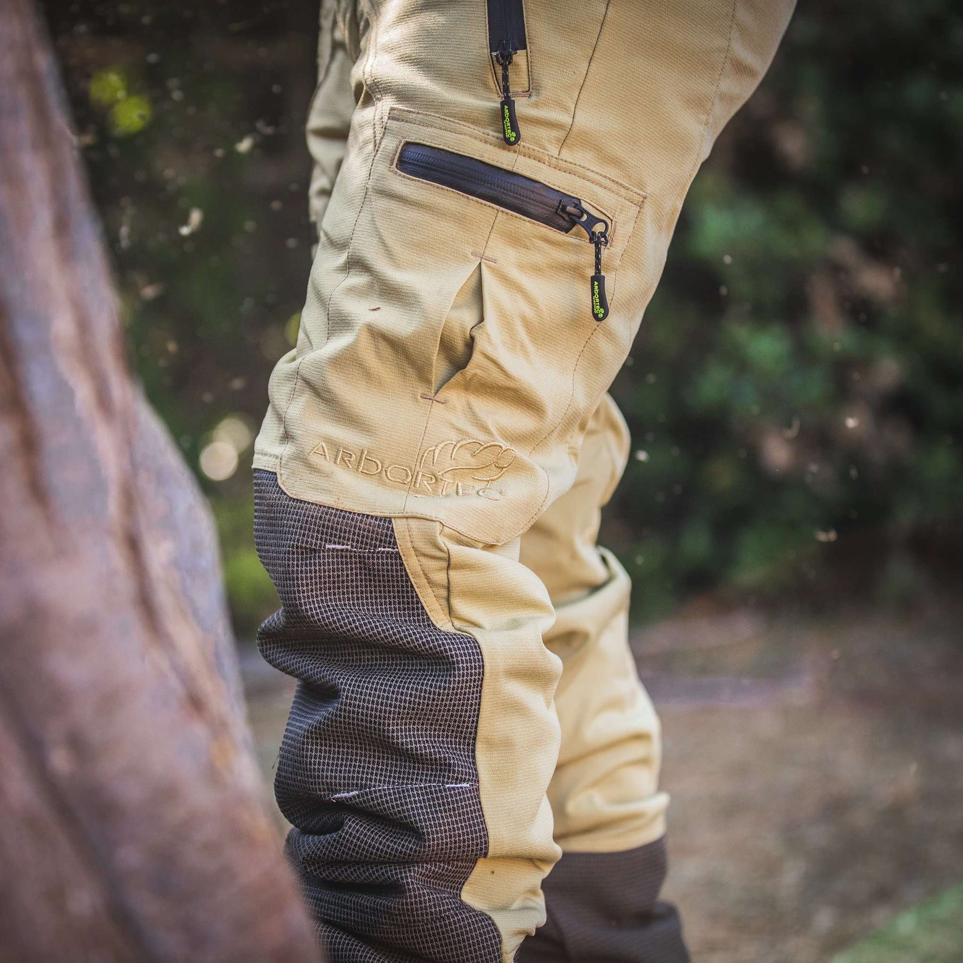 AT4060(US) Breatheflex Pro Chainsaw Pants UL Rated - Beige - Arbortec Forestwear