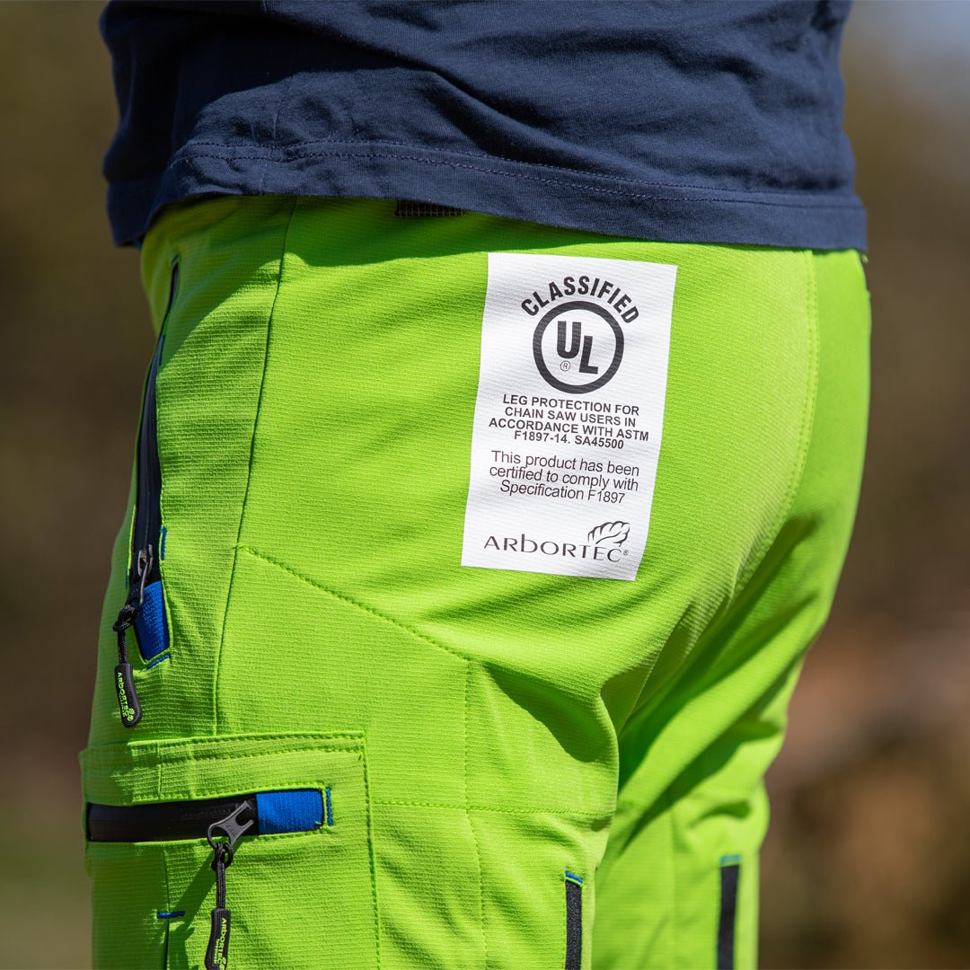 AT4060(US) Breatheflex Pro Chainsaw Pants UL Rated - Lime - Arbortec Forestwear
