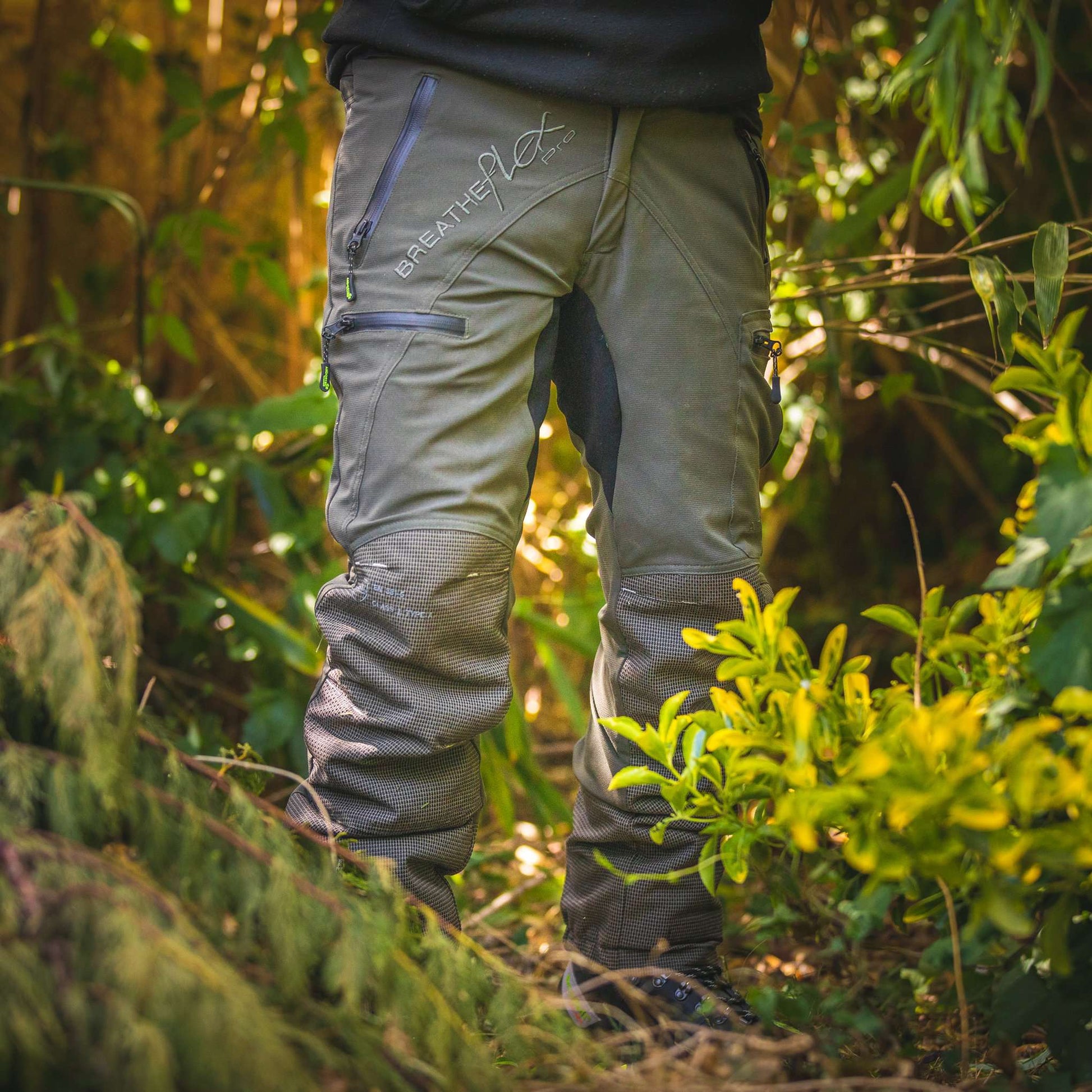 AT4070 Breatheflex Pro Chainsaw Trousers Design C Class 1 - Olive - Arbortec Forestwear