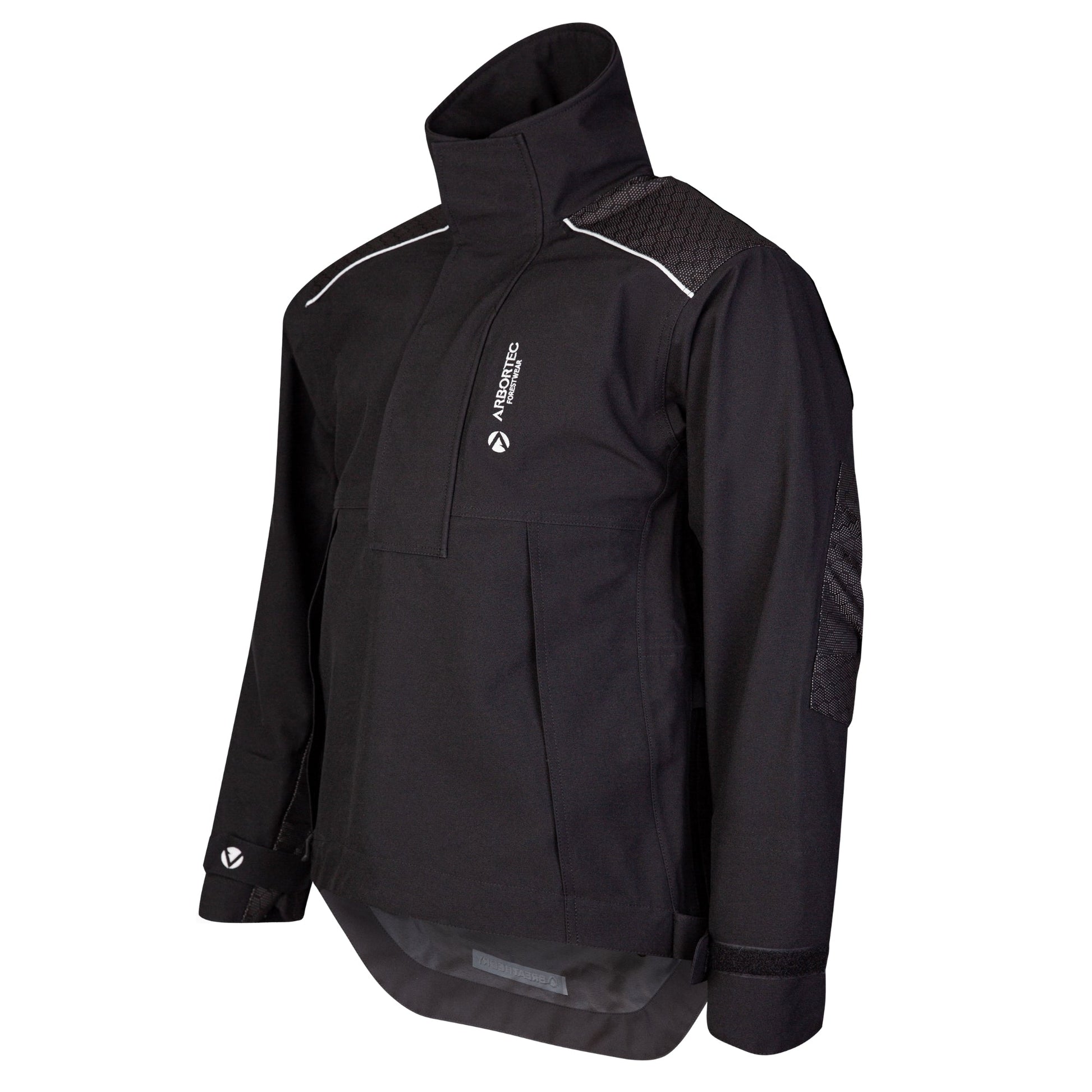 AT4460 - Heavy Duty Half Zip Breathedry Smock - Black - Arbortec Forestwear