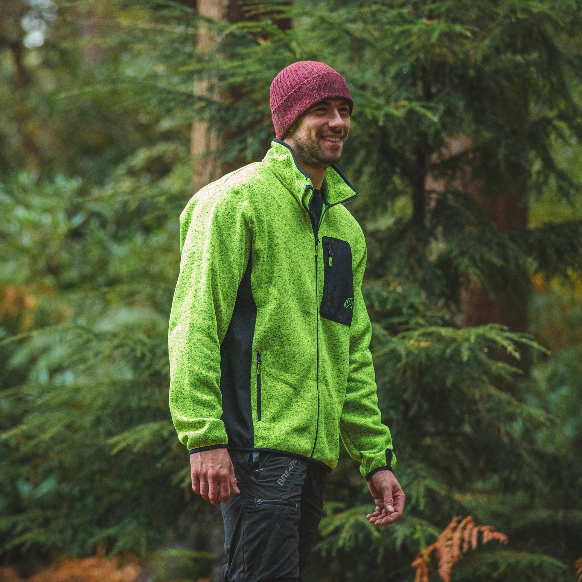 Kudu Plus Melange Zip Sweater Yellow - Arbortec Forestwear