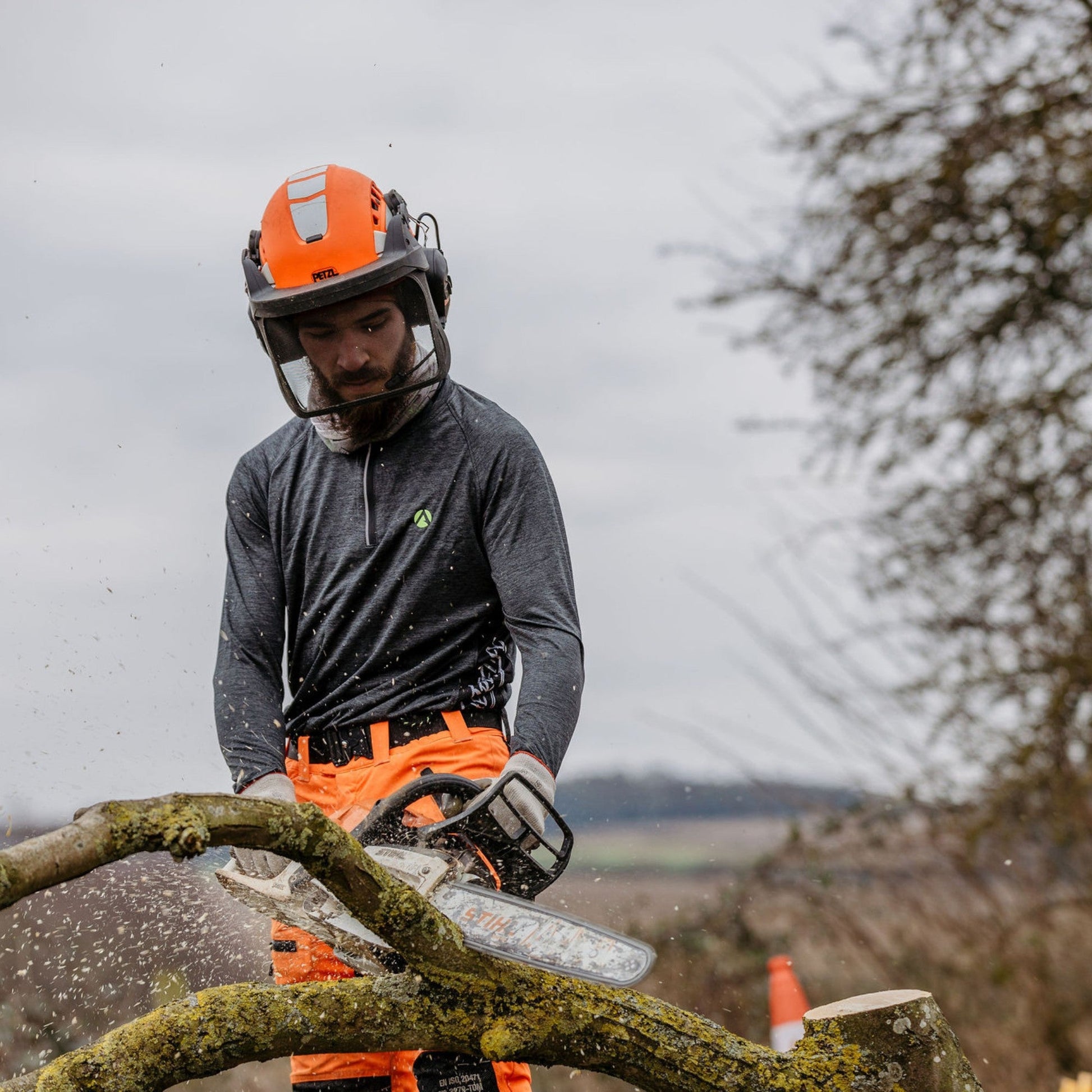 AT5003 Performance T-Shirt Long Sleeve - Black - Arbortec Forestwear