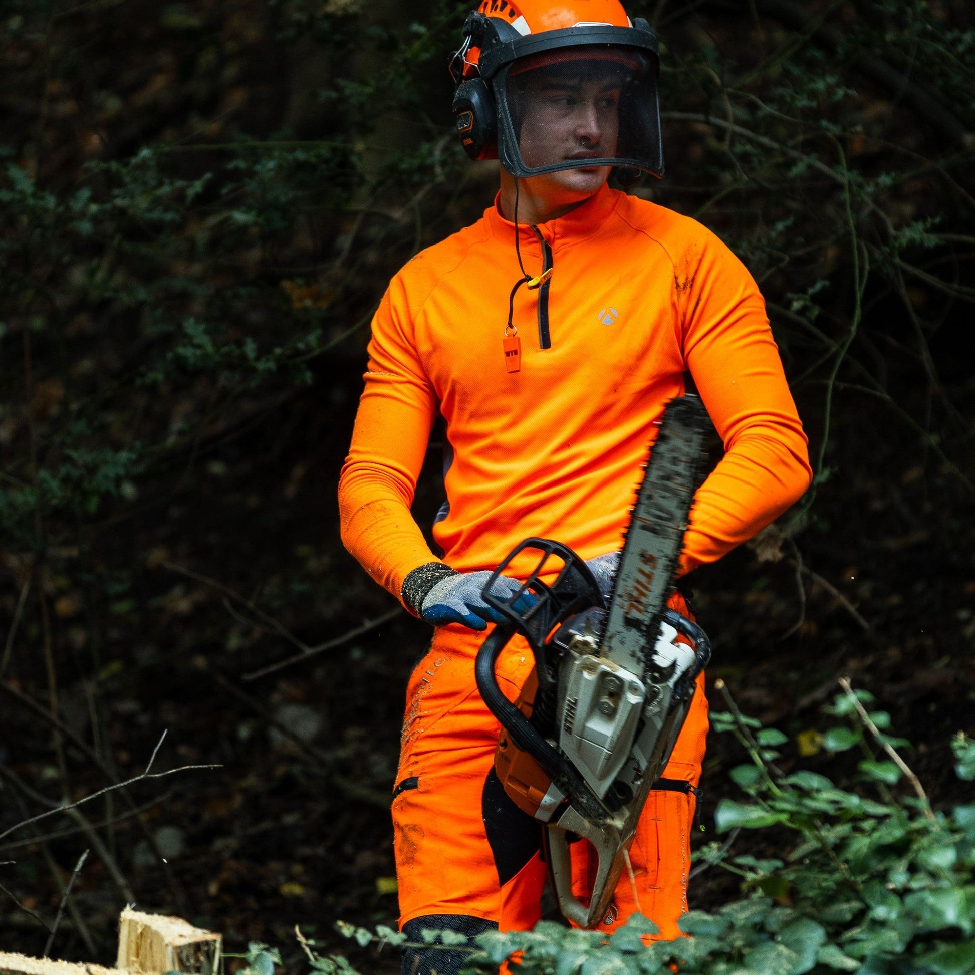 AT5003 Performance T-Shirt Long Sleeve - Hi - Vis Orange - Arbortec Forestwear