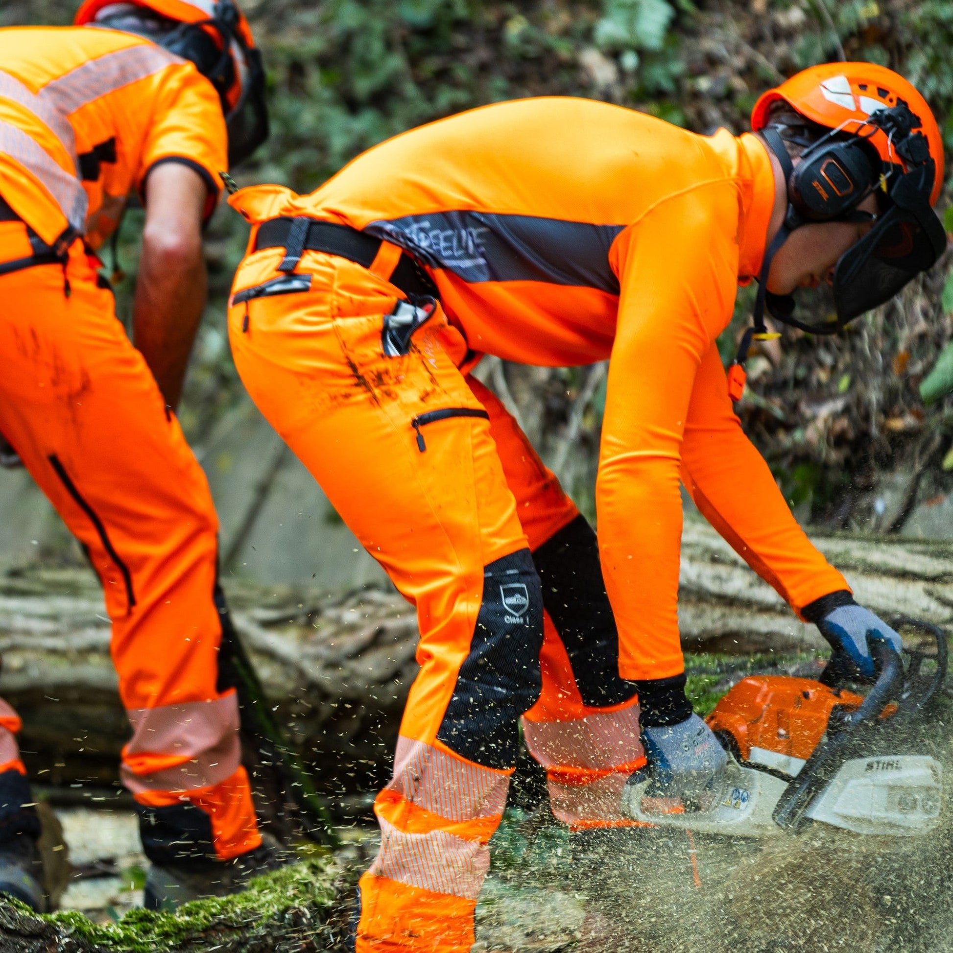 AT5003 Performance T-Shirt Long Sleeve - Hi - Vis Orange - Arbortec Forestwear
