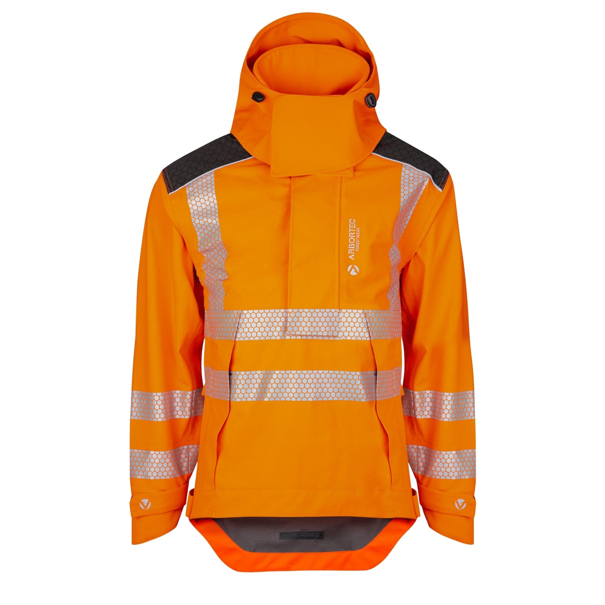 ATHV4460 - Heavy Duty Half Zip Breathedry Smock - Orange - Arbortec Forestwear