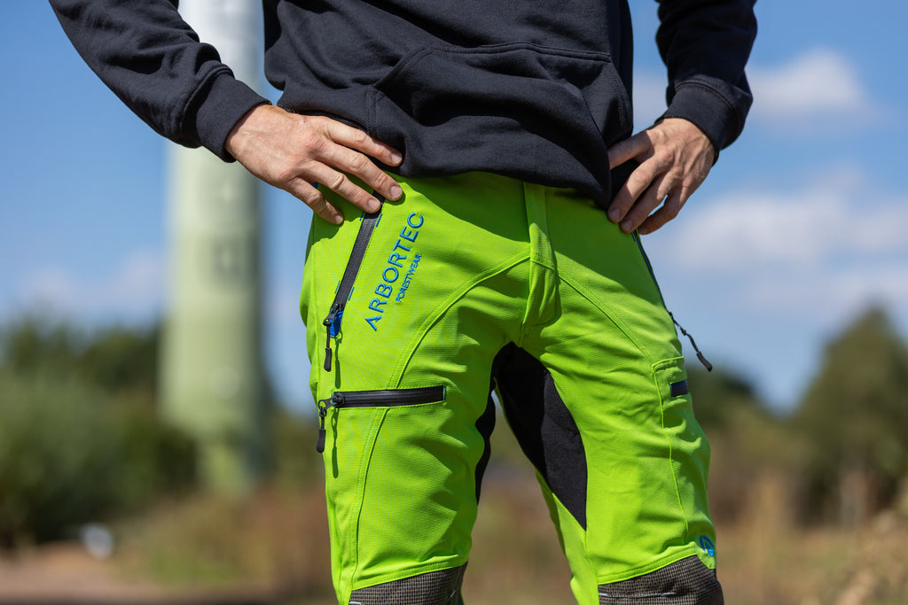 Arbortec Forestwear | Breatheflex Pro Chainsaw Trousers in Lime