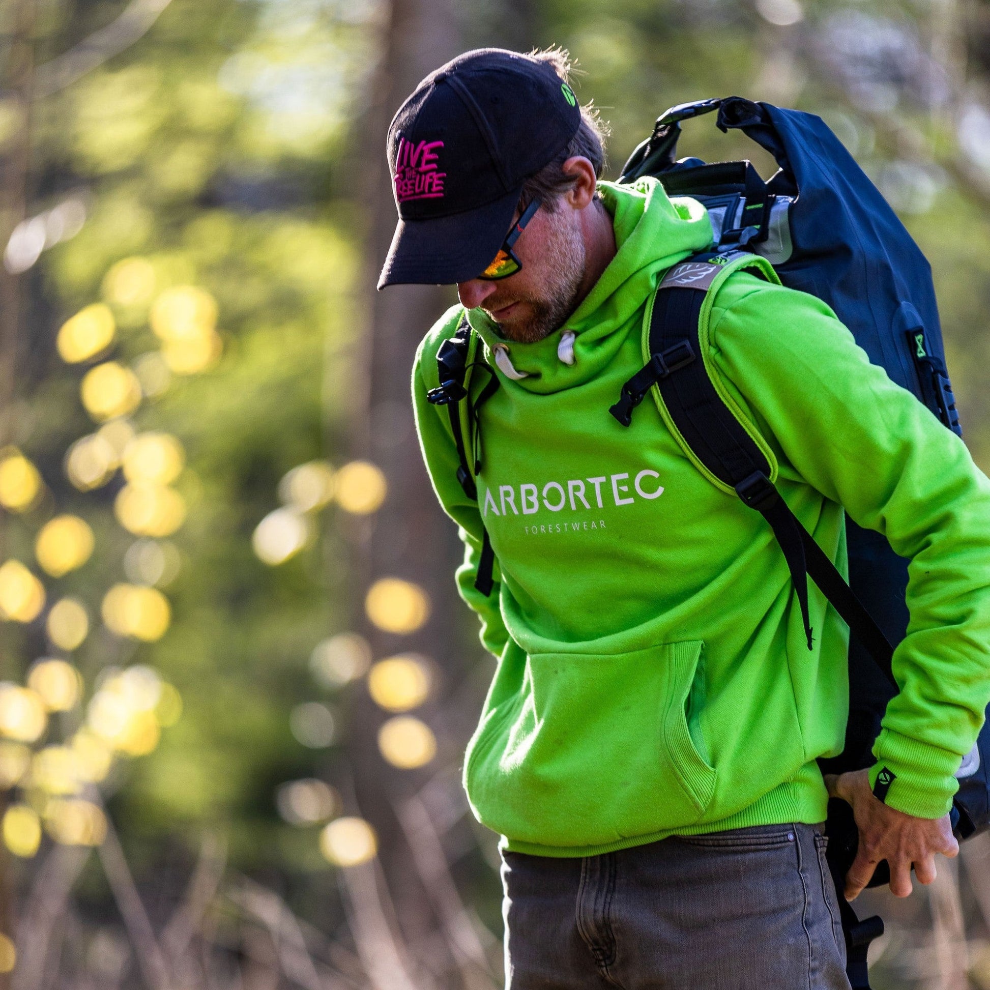 Lime High - Neck Hoodie - Arbortec Forestwear