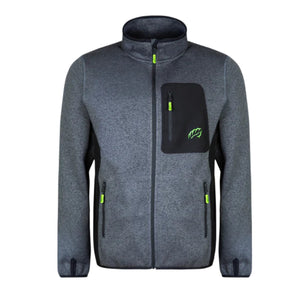 Kudu Plus Melange Zip Sweater Grey