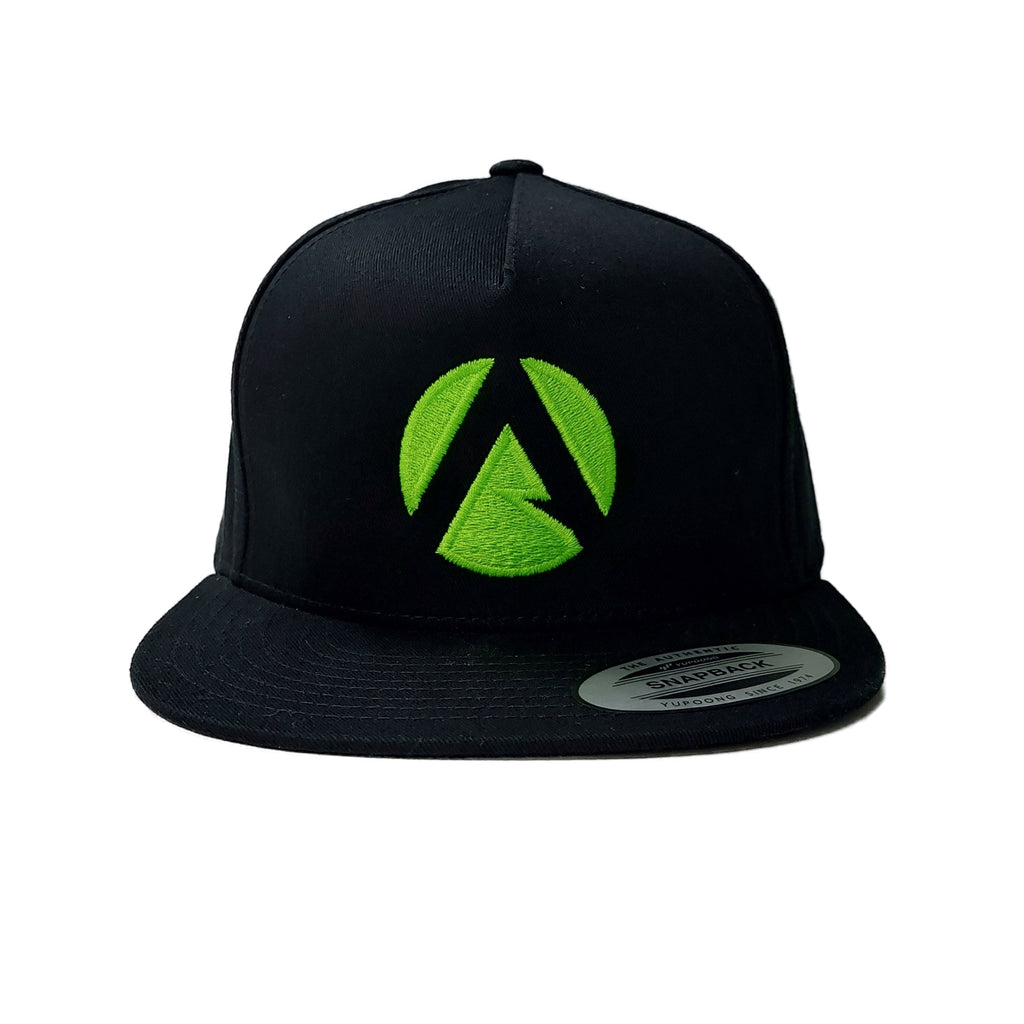 AT051 - Baseball Cap Classic Shape Front Icon - Black/Lime - Arbortec Forestwear