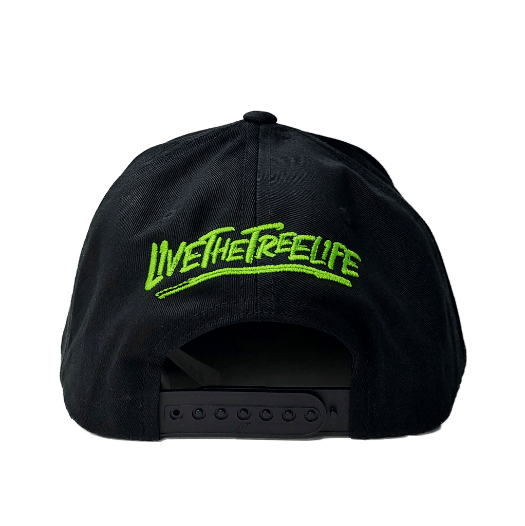 AT051 - Baseball Cap Classic Shape Front Icon - Black/Lime - Arbortec Forestwear