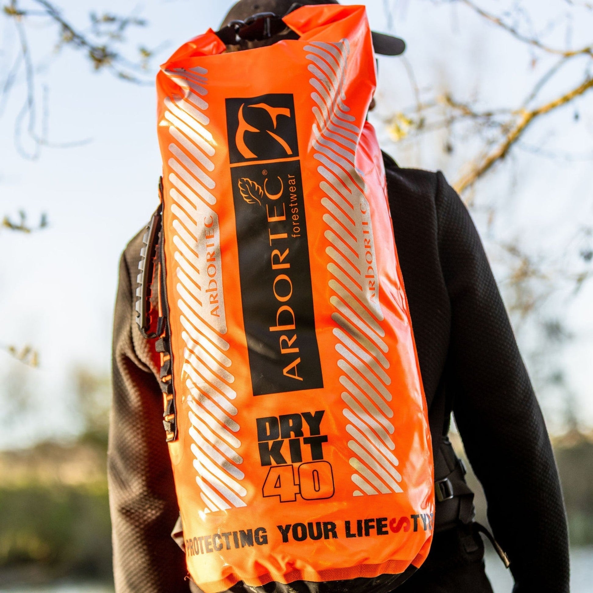 AT102 DryKit Viper - Waterproof Dry Bag Hi Vis Orange 40L - Arbortec Forestwear