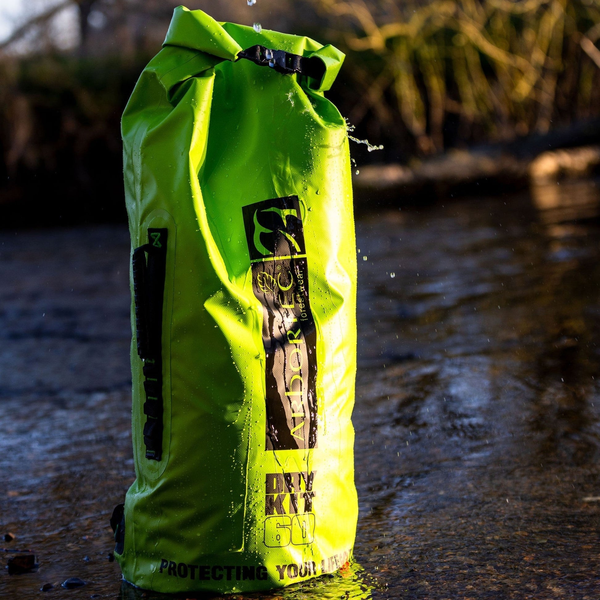 AT102 DryKit Viper - Waterproof Dry Bag Lime 60L - Arbortec Forestwear