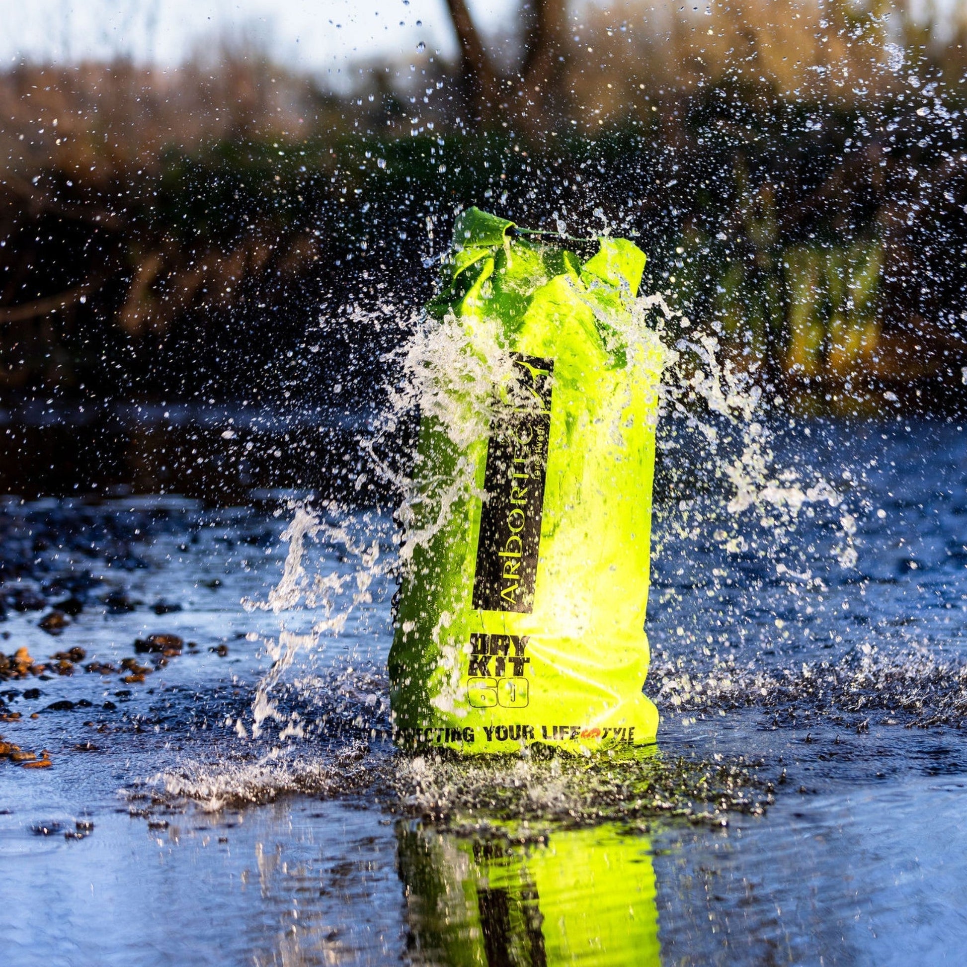 AT102 DryKit Viper - Waterproof Dry Bag Lime 60L - Arbortec Forestwear