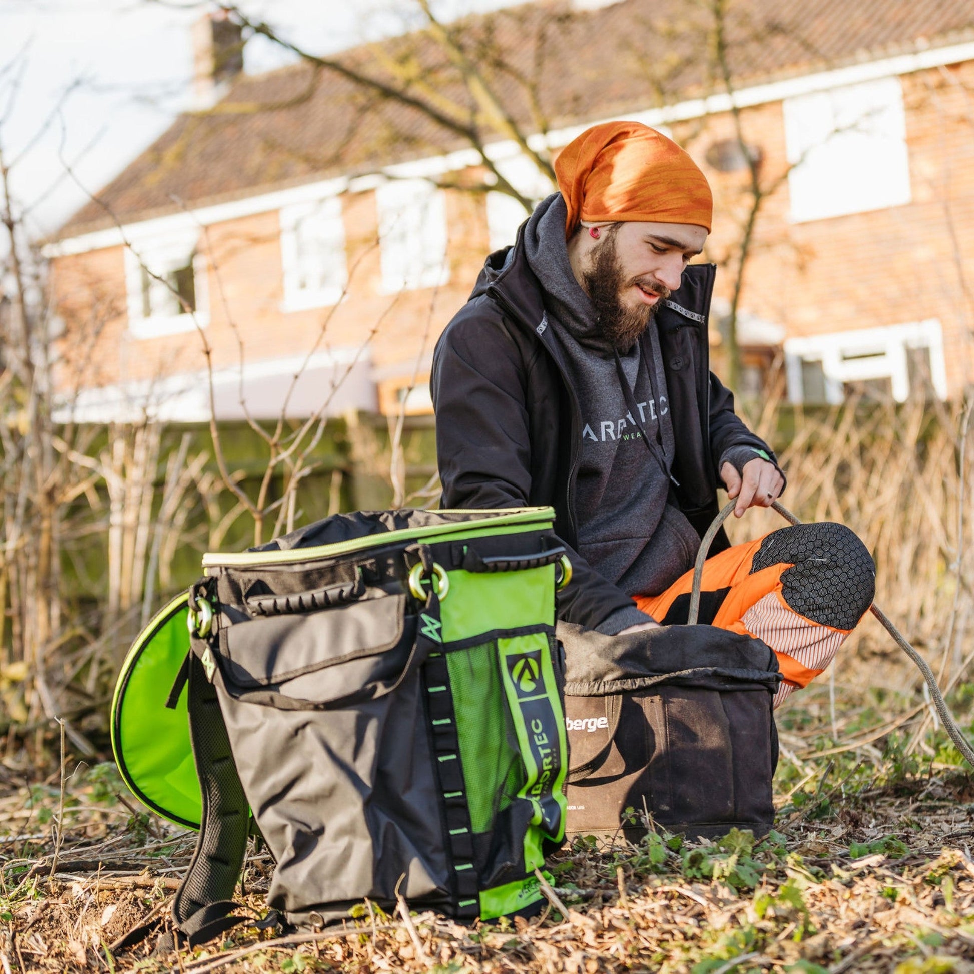 AT106 - 55 Cobra DryKit Rope Bag Lime/Black - 55 Litre - Arbortec Forestwear