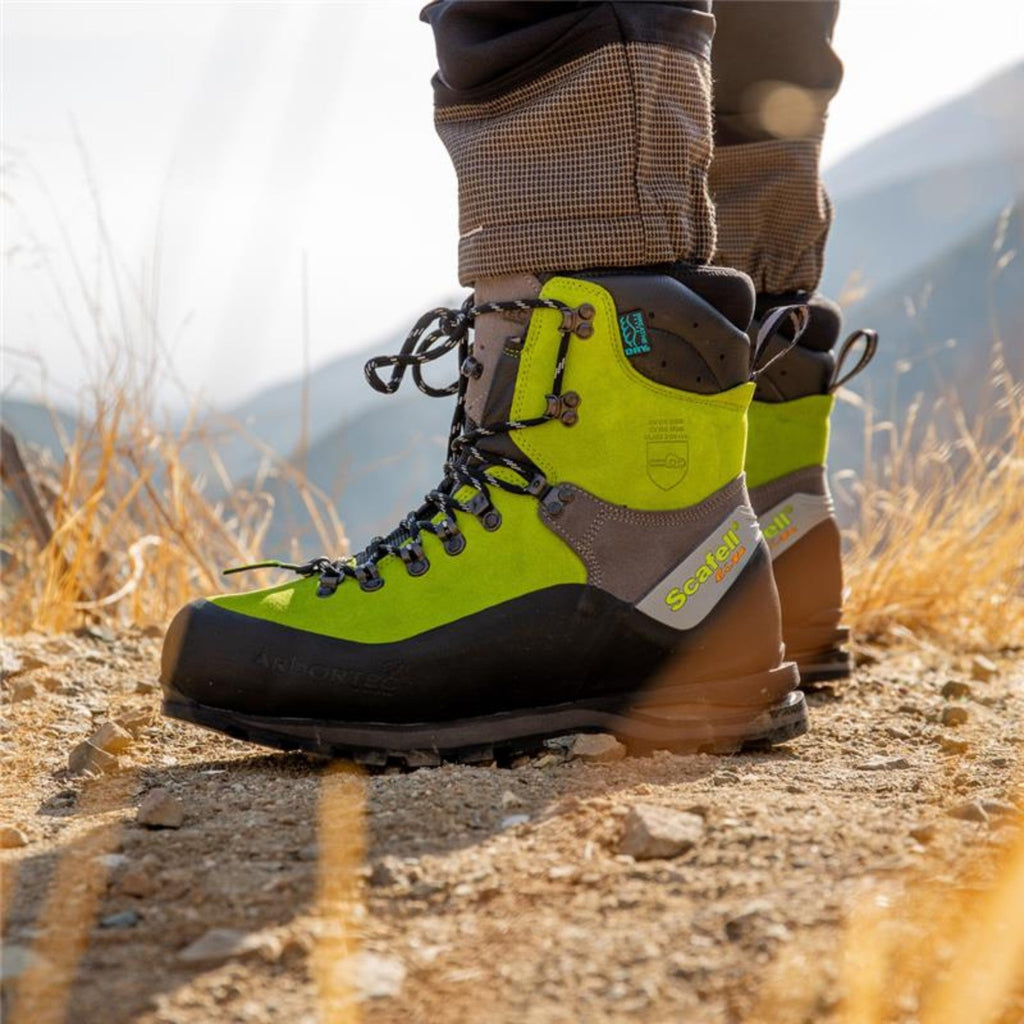 AT33000 - Scafell Lite Class 2 Chainsaw Protection Boot - Lime - Arbortec Forestwear