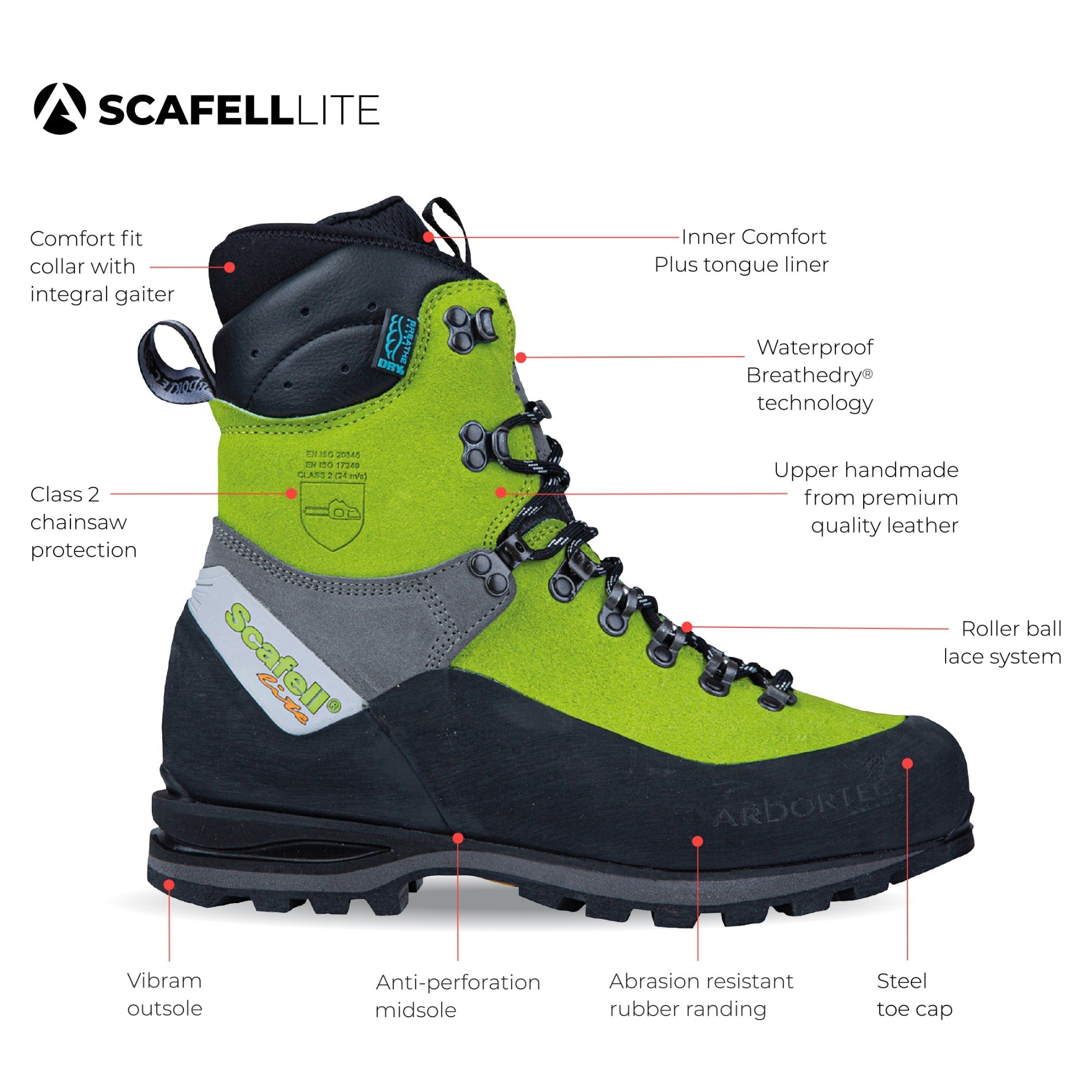 AT33300 Scafell Lite Class 2 Chainsaw Protection Boot - Blue - Arbortec Forestwear