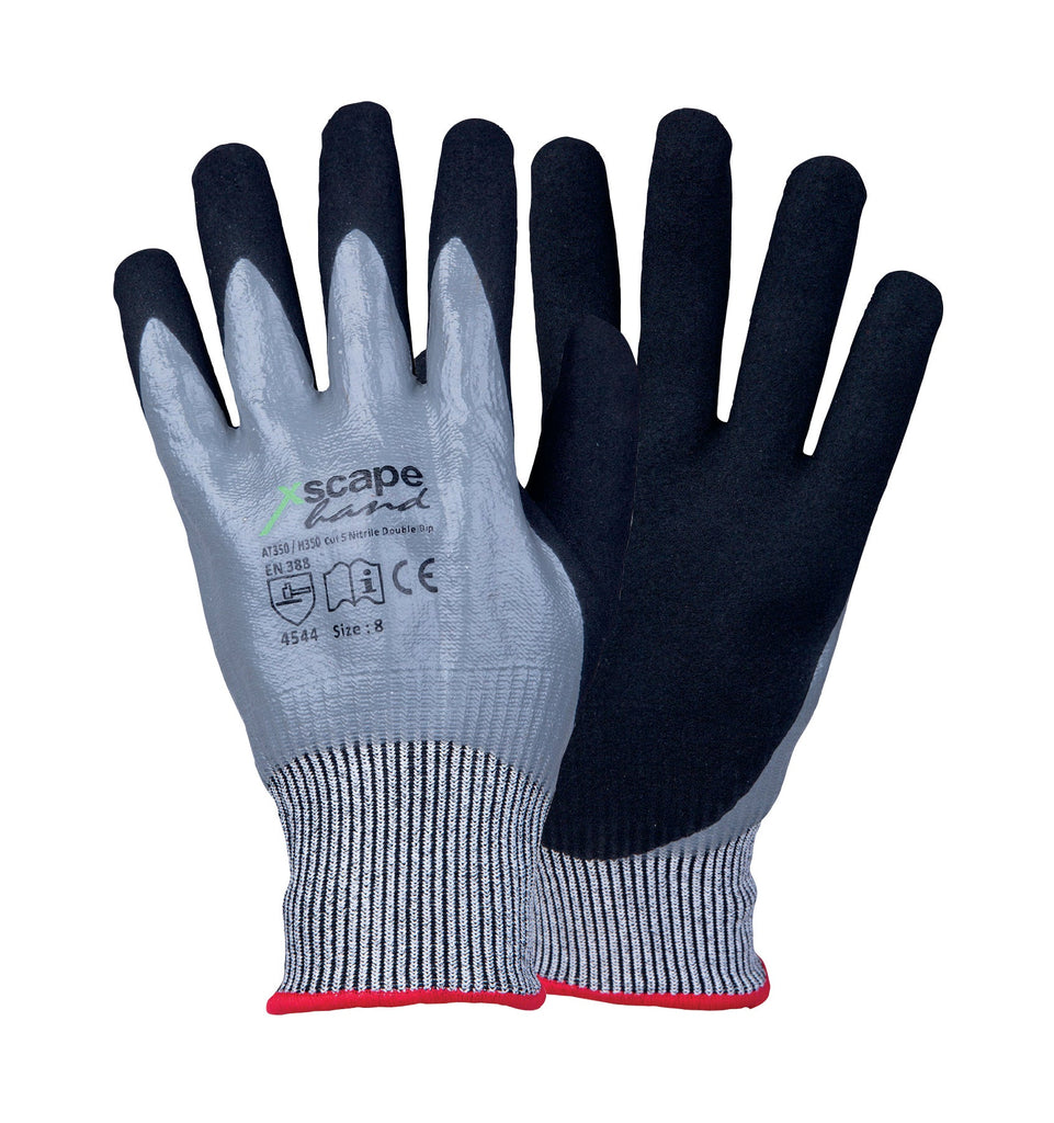 AT350 Double Dipped Nitrile Glove Level 5 Protection - Arbortec Forestwear