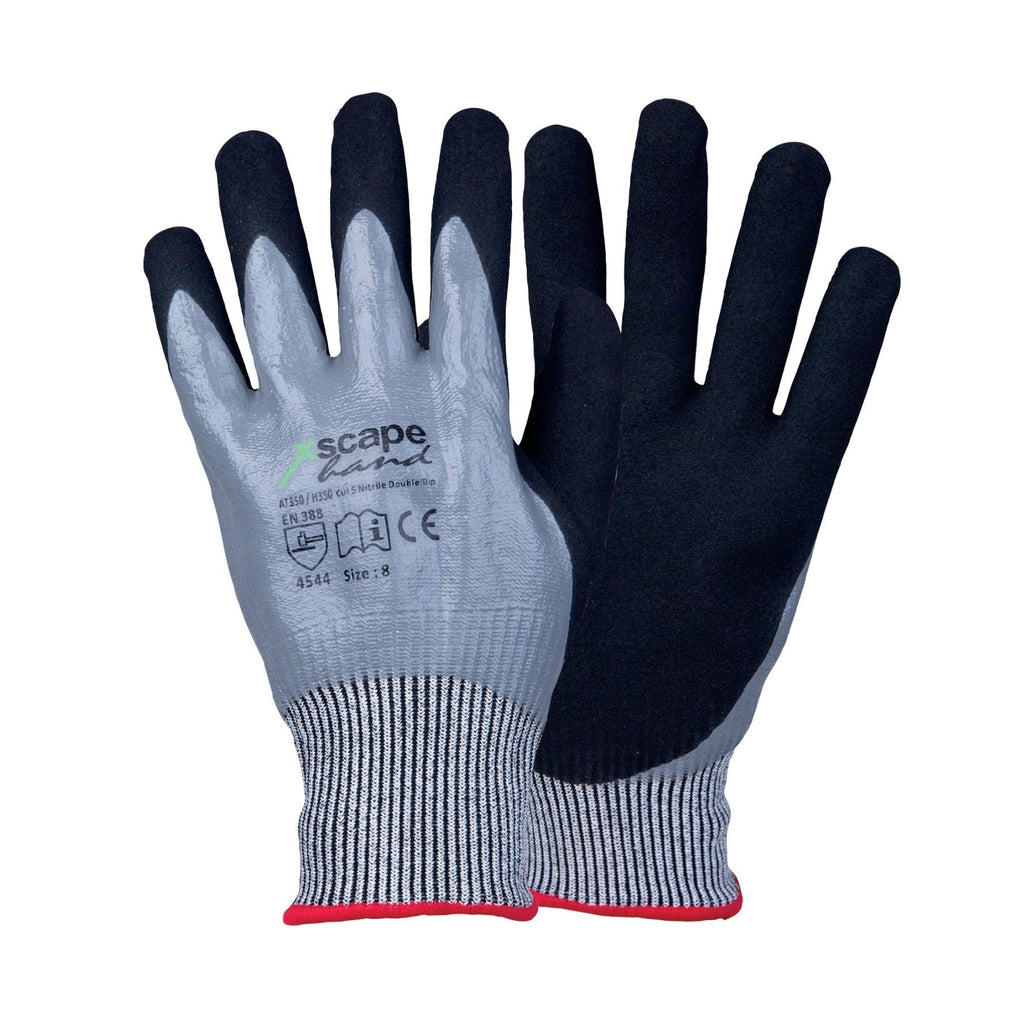 AT350 Double Dipped Nitrile Glove Level 5 Protection - Arbortec Forestwear