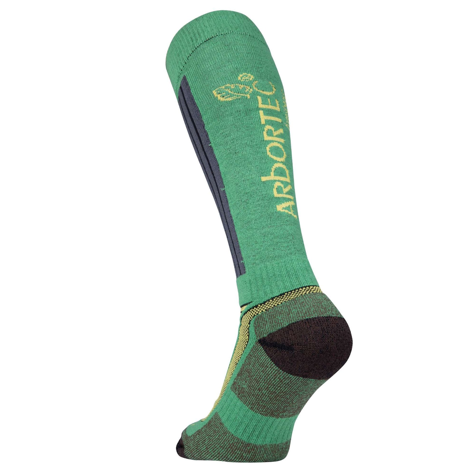 AT3812 Hi Sock Xpert - Olive/Yellow - Arbortec Forestwear