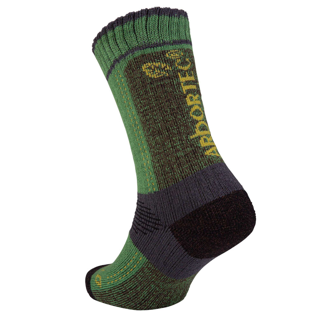 AT3820 Lo Sock Xpert - Olive/Yellow - Arbortec Forestwear
