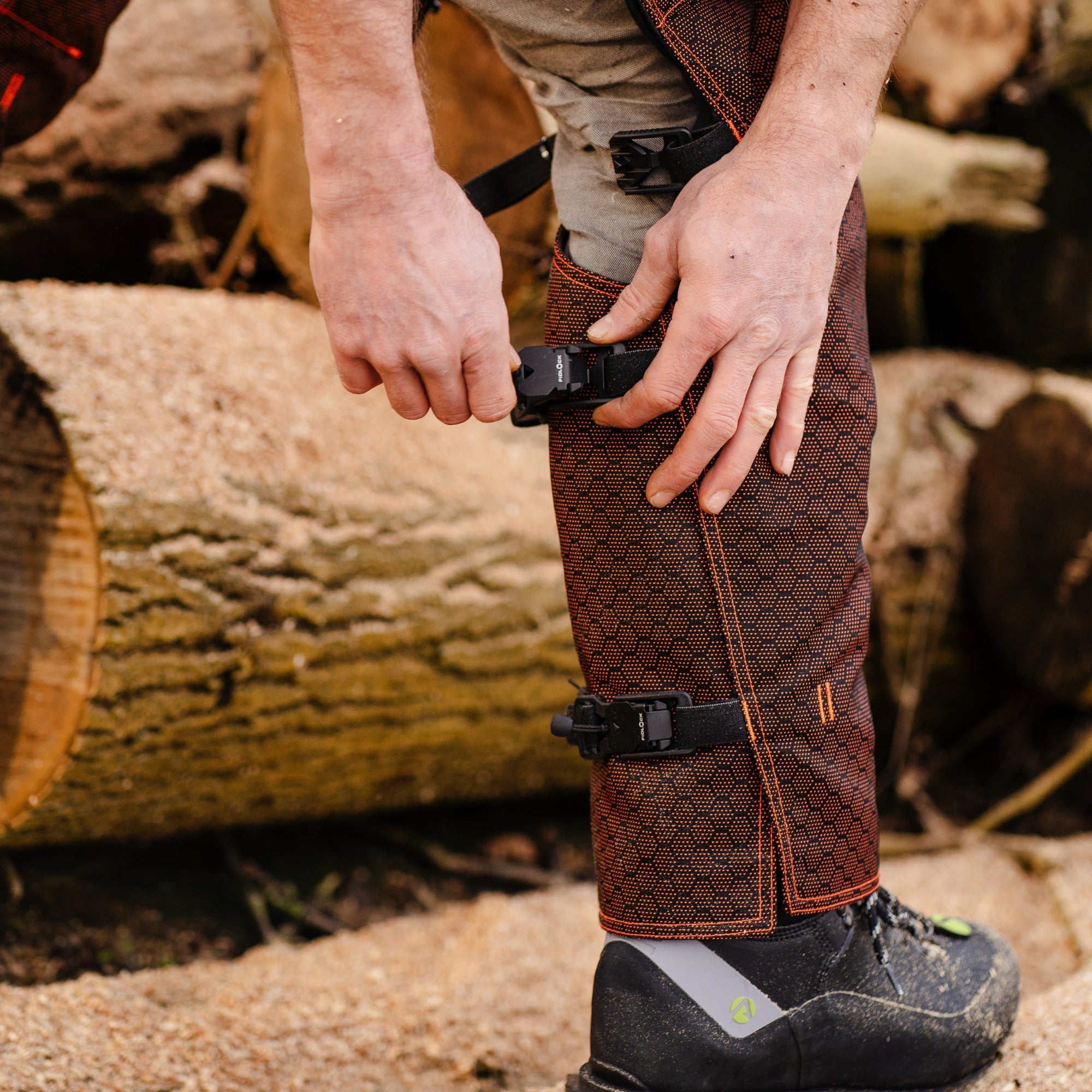 AT4008(US) Arbortec Chainsaw Chaps Calf Wrap - Orange