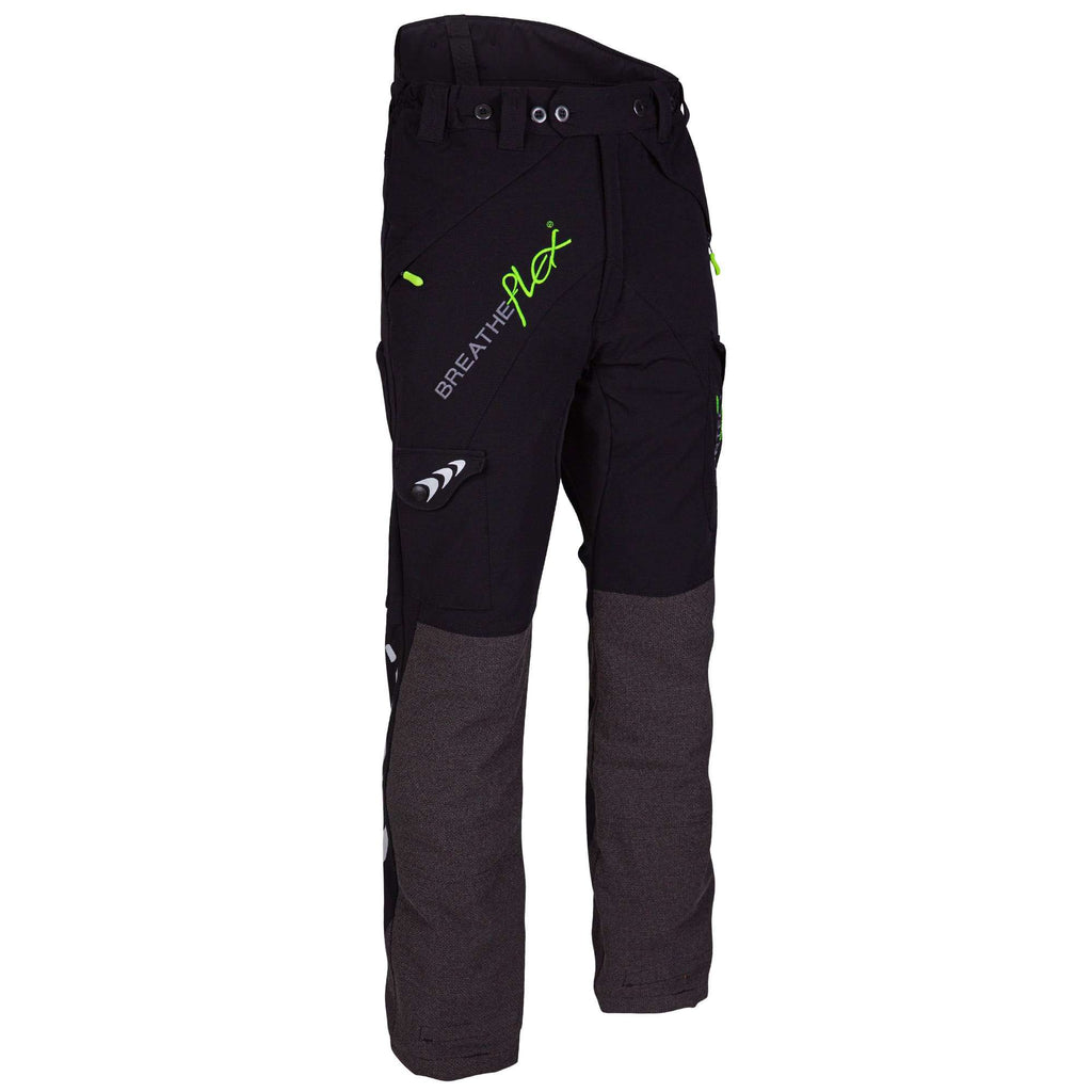 AT4010 Breatheflex Chainsaw Trousers Design A Class 1 - Black - Arbortec Forestwear