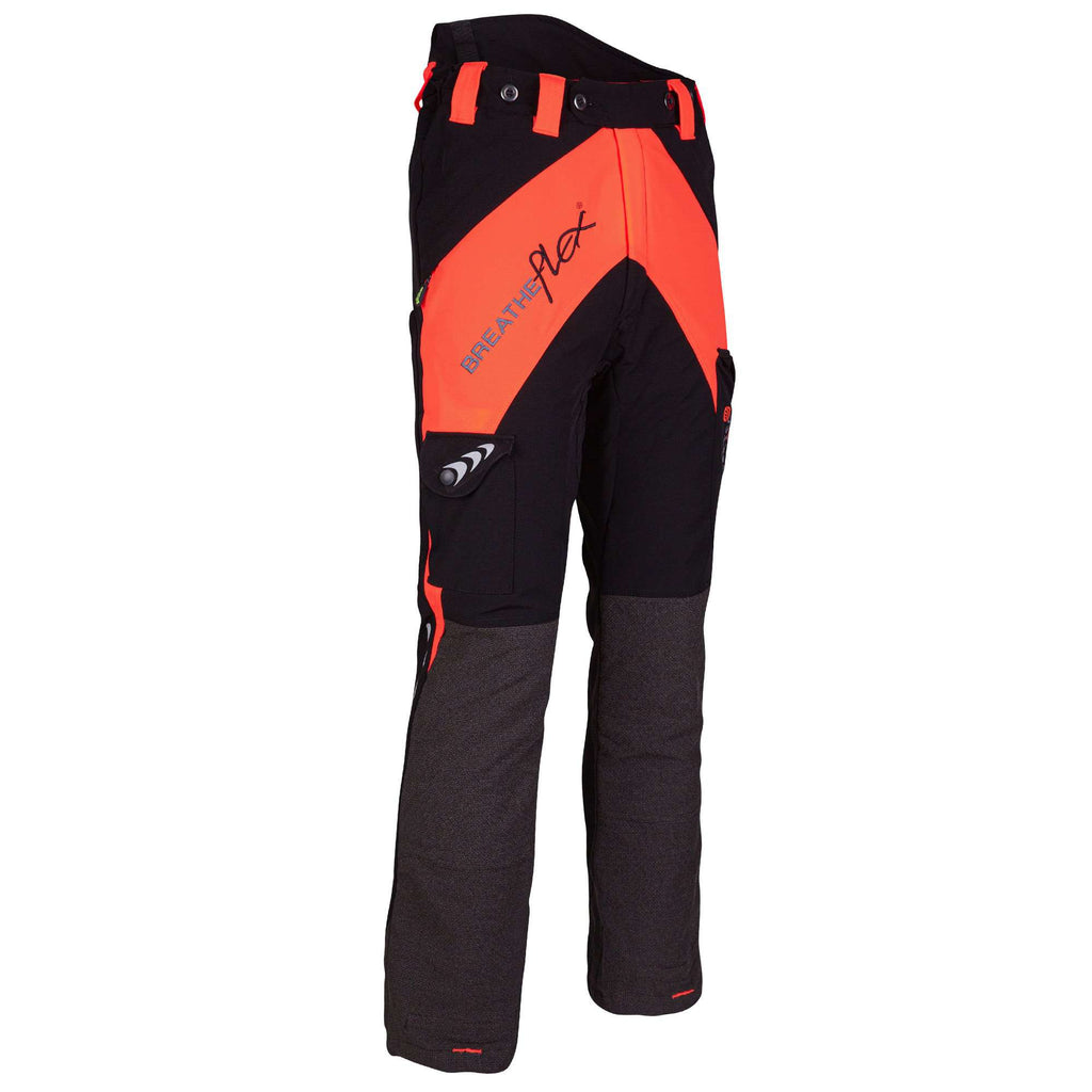 AT4010 Breatheflex Chainsaw Trousers Design A Class 1 - Orange - Arbortec Forestwear