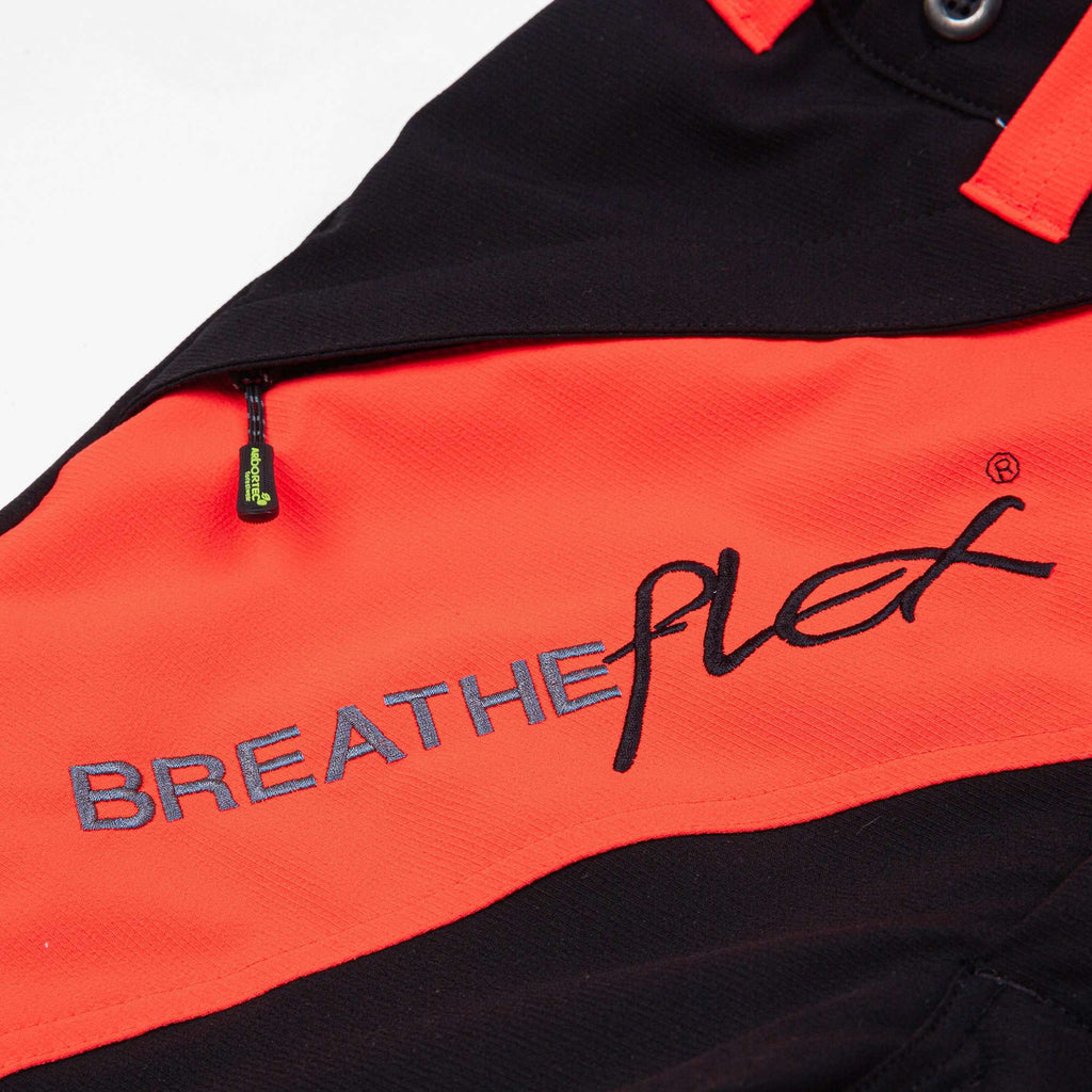 AT4010 Breatheflex Chainsaw Trousers Design A Class 1 - Orange - Arbortec Forestwear