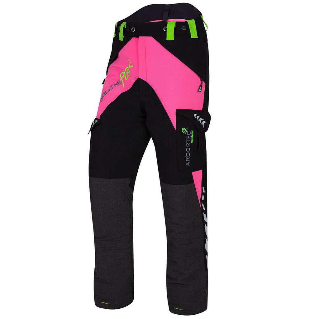 AT4010 Breatheflex Chainsaw Trousers Design A Class 1 - Pink - Arbortec Forestwear