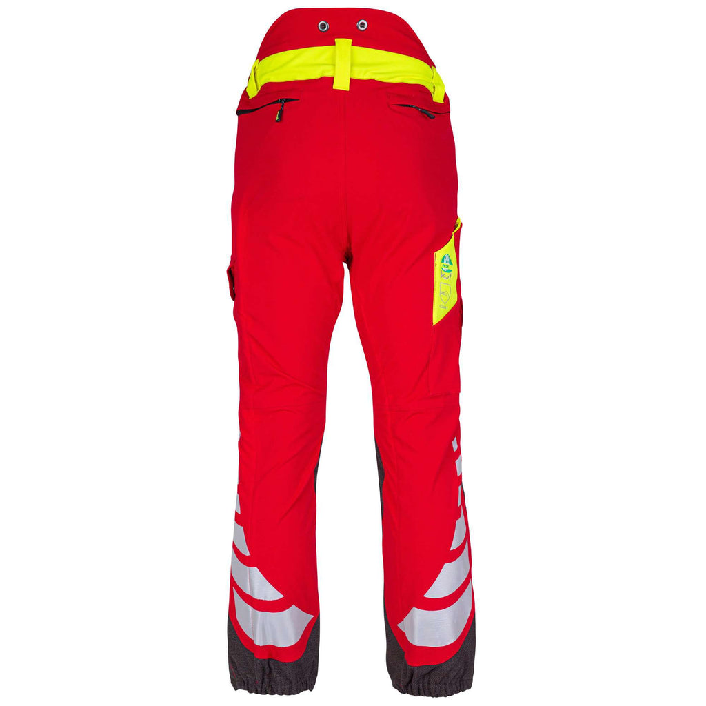 AT4010 Breatheflex Chainsaw Trousers Design A Class 1 - Red - Arbortec Forestwear
