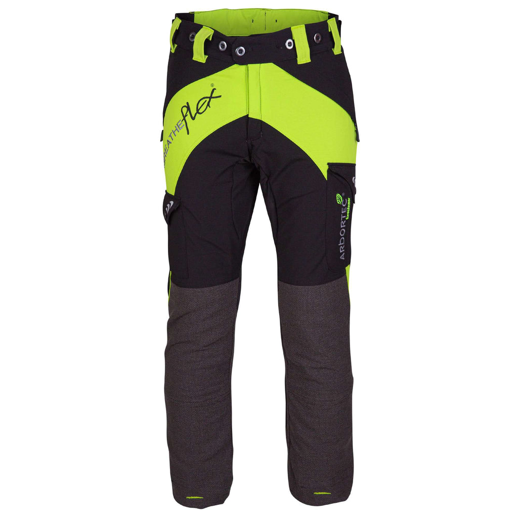 AT4010(F) Breatheflex Chainsaw Trousers Female Design A Class 1 - Lime - Arbortec Forestwear