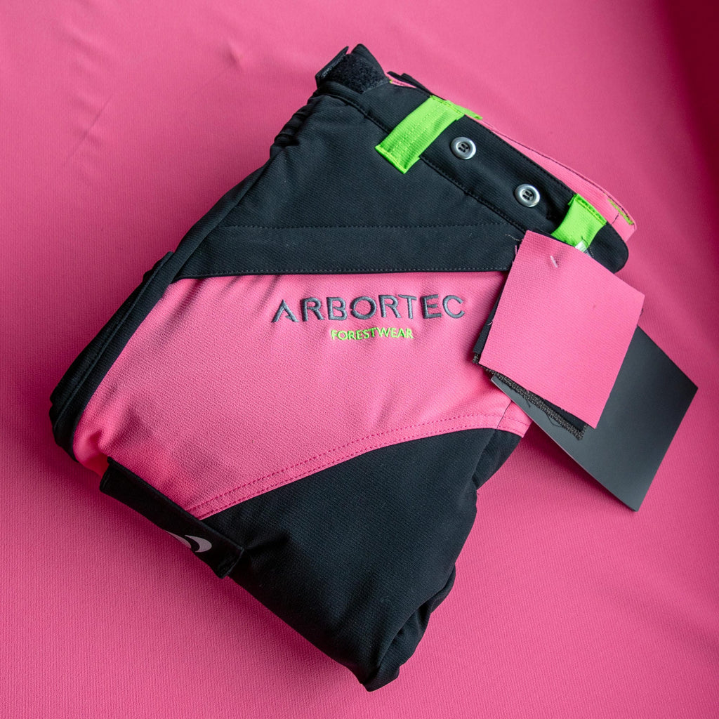 AT4010(F) Breatheflex Chainsaw trousers Female Design A Class 1 - Pink - Arbortec Forestwear