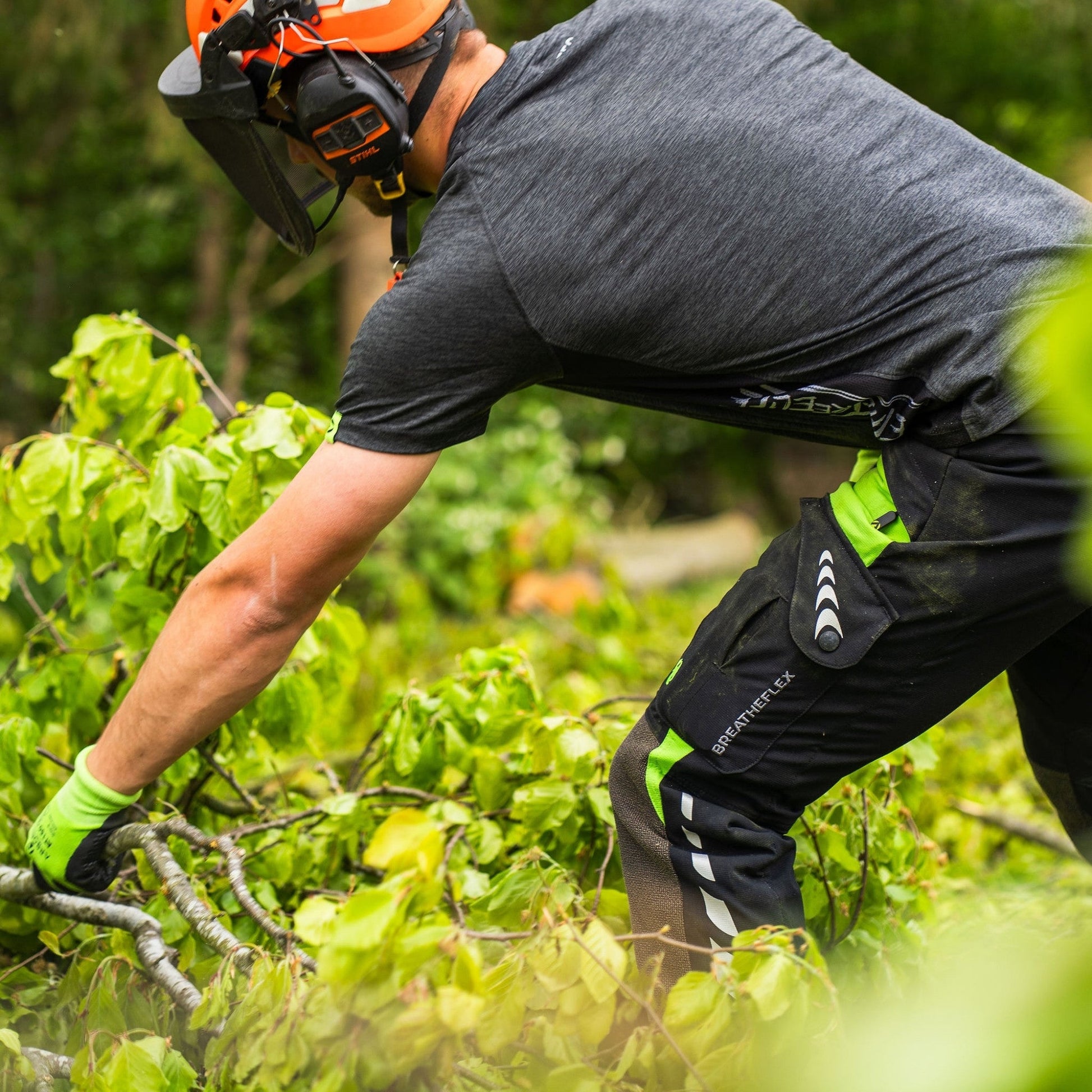 AT4010(US) Trouser Breatheflex US Lime/Black - Arbortec Forestwear