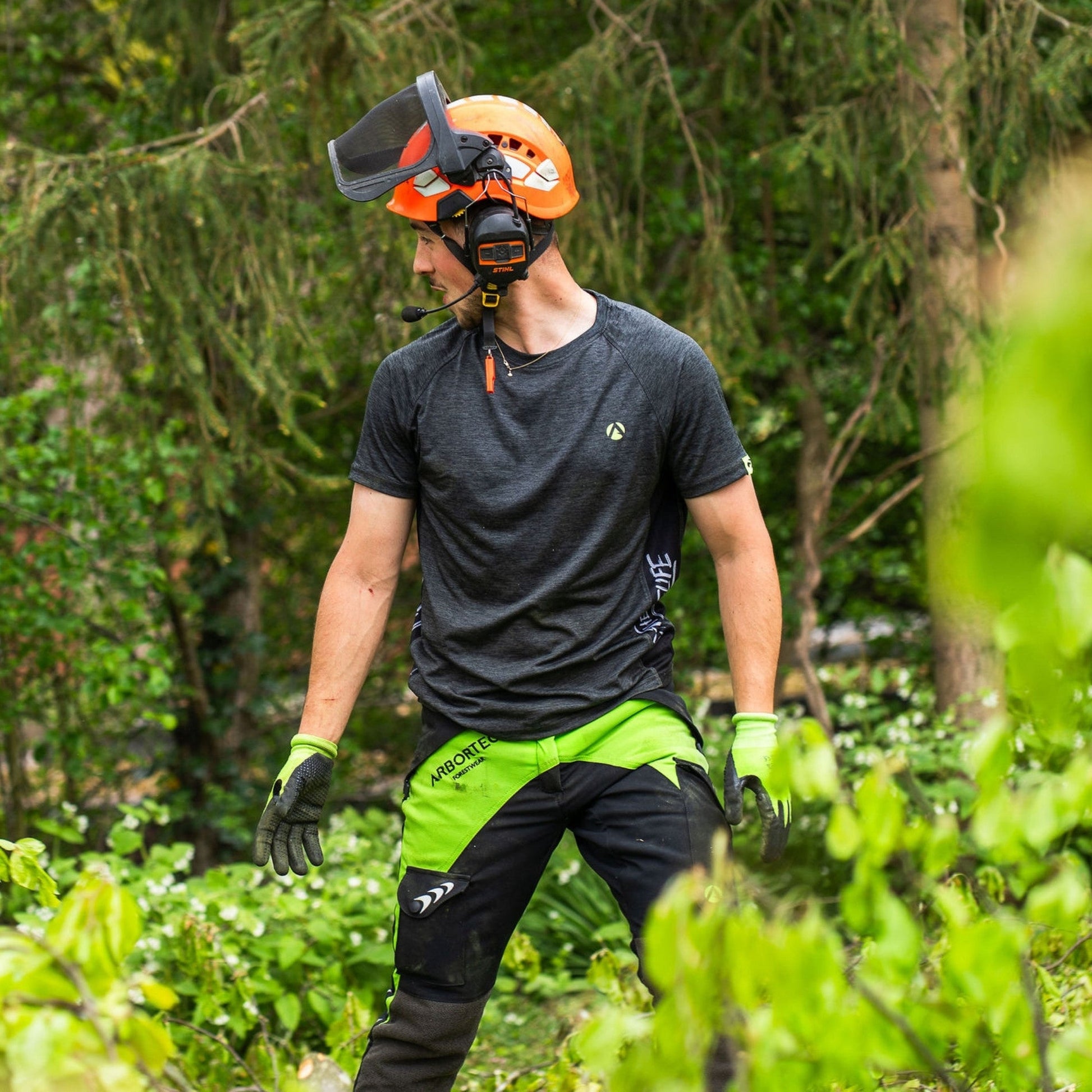 AT4010(US) Trouser Breatheflex US Lime/Black - Arbortec Forestwear