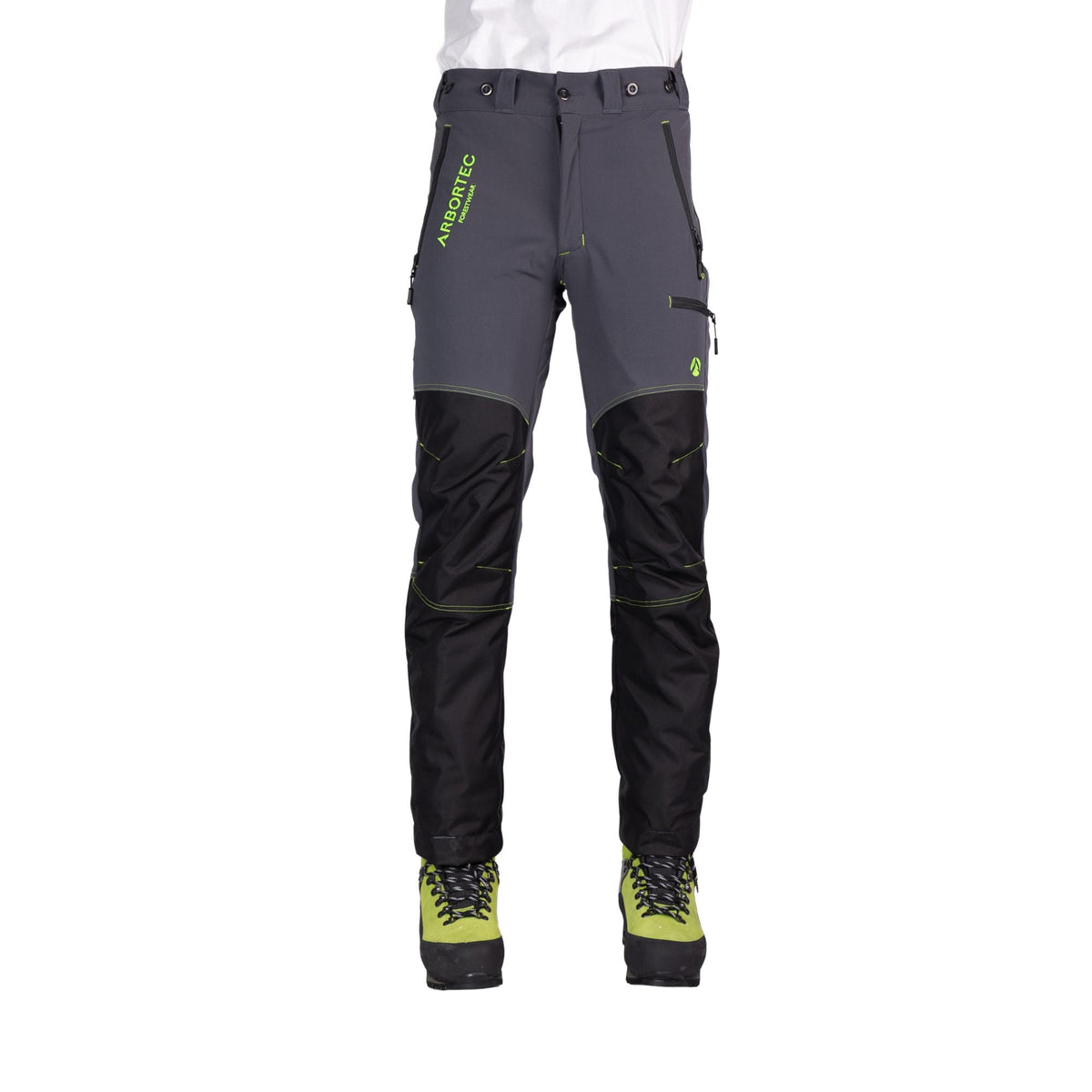 AT4044 Arbortec Mid-Range Chainsaw Trousers Design C Class 1 - Grey - Arbortec Forestwear