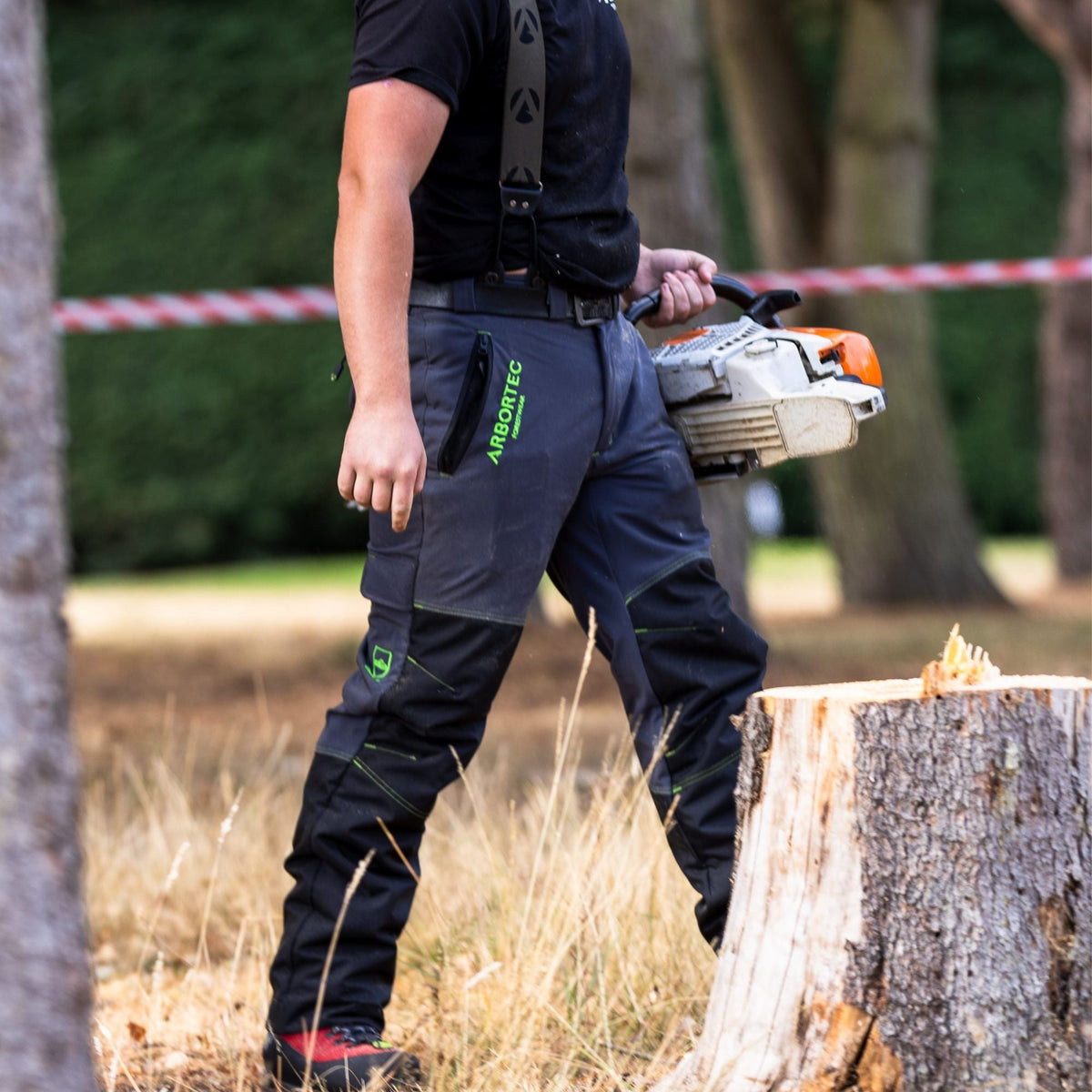 AT4044 Arbortec Mid-Range Chainsaw Trousers Design C Class 1 - Grey - Arbortec Forestwear