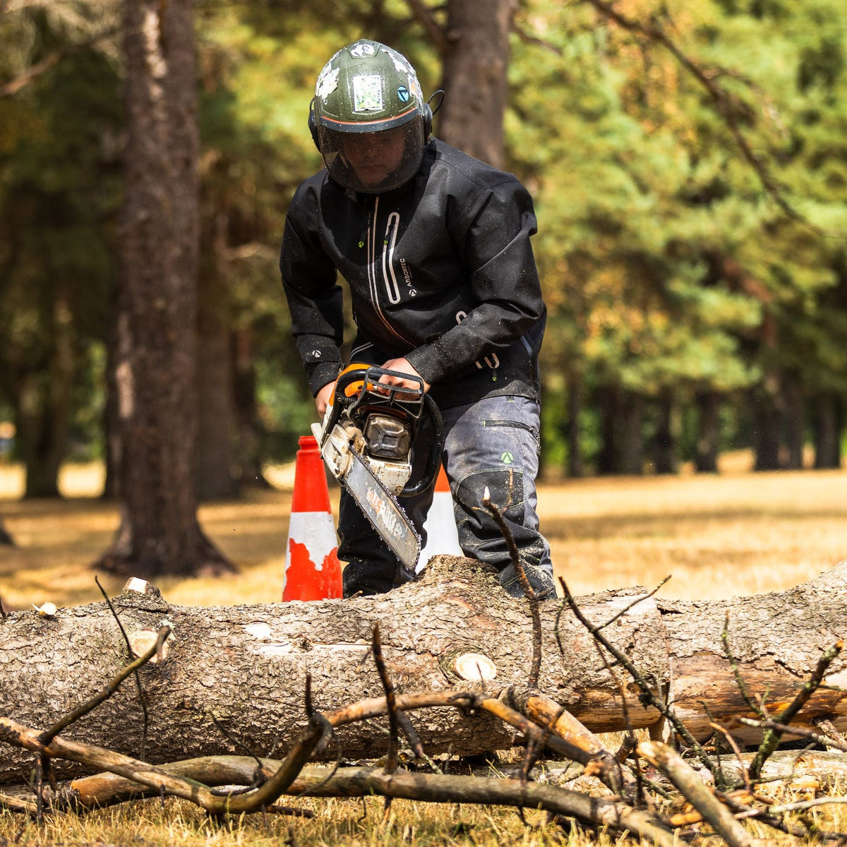 AT4044 Arbortec Mid-Range Chainsaw Trousers Design C Class 1 - Grey - Arbortec Forestwear