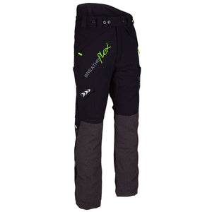 AT4050 Breatheflex Chainsaw Trousers Design C Class 1 - Black - Arbortec Forestwear