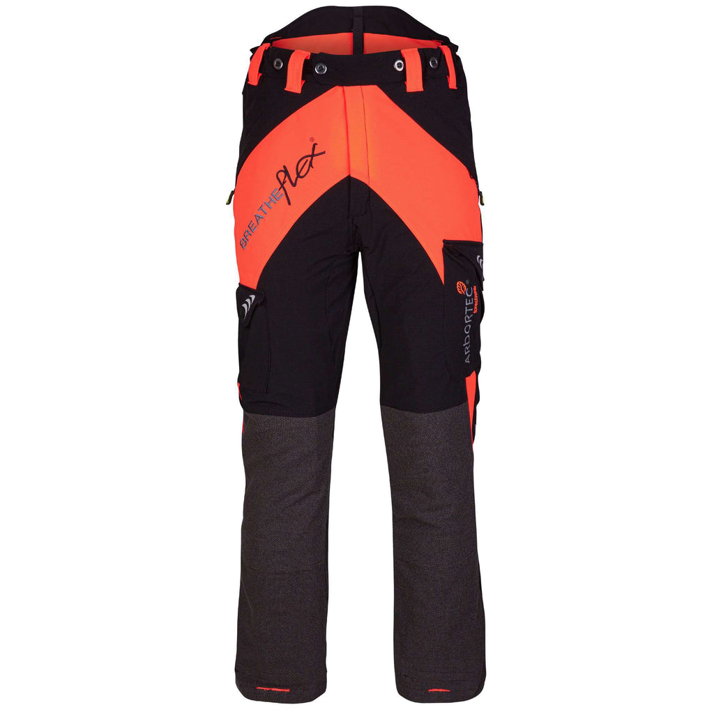 AT4050 Breatheflex Chainsaw Trousers Design C Class 1 - Orange - Arbortec Forestwear