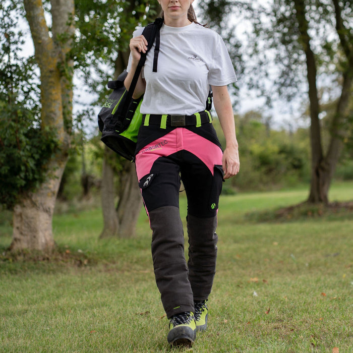 AT4050 Breatheflex Chainsaw trousers Design C Class 1 - Pink - Arbortec Forestwear