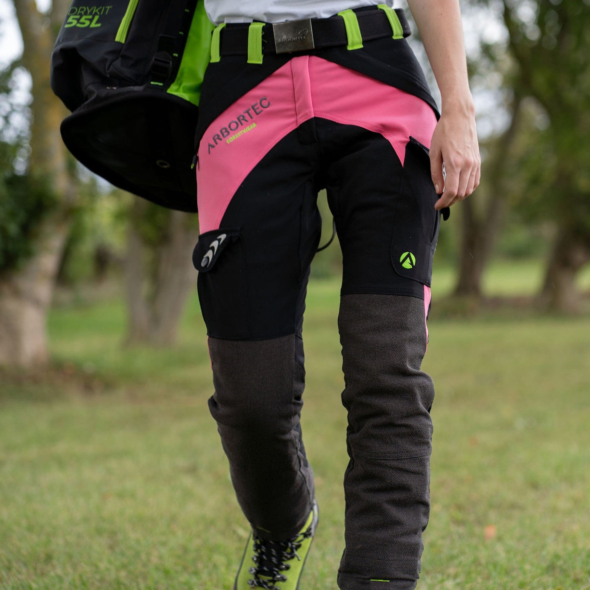 AT4050 Breatheflex Chainsaw trousers Design C Class 1 - Pink - Arbortec Forestwear