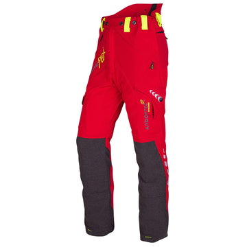 AT4050 Breatheflex Chainsaw Trousers Design C Class 1 - Red - Arbortec Forestwear