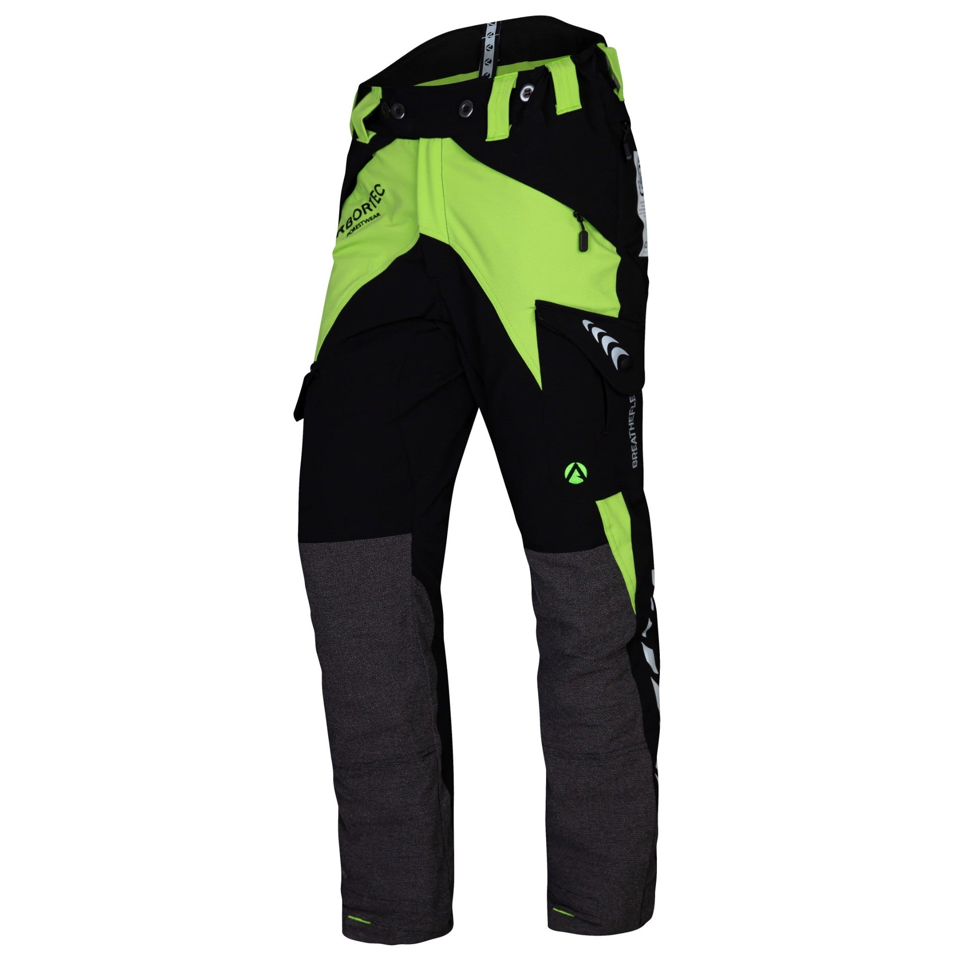 AT4050(F) Breatheflex Chainsaw trousers Female Design C Class 1 - Lime - Arbortec Forestwear